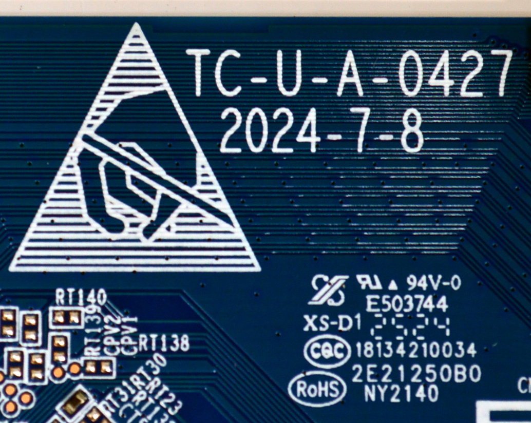 T-CON ORIGINAL PARA TV JVC / NUMERO DE PARTE TC-U-A-0427 / 18134210034 / 2E21250B0 / PANEL C600Y24-N9 / DISPLAY HV600QUB-F70 / MODELO SI60URF - Imagen 2