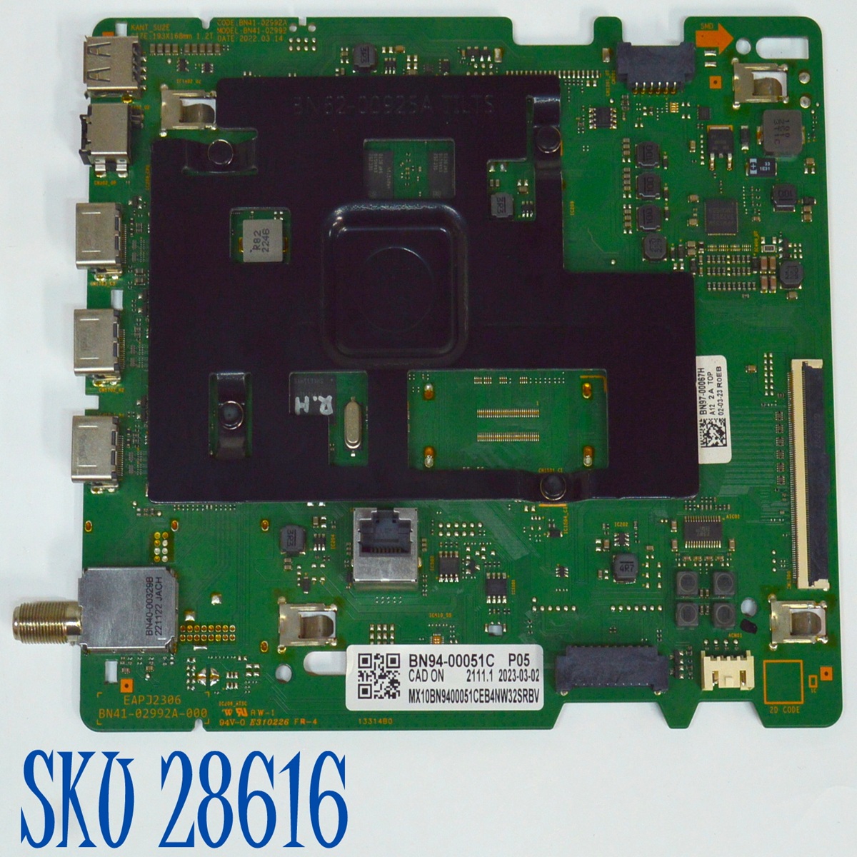 MAIN ORIGINAL PARA TV SAMSUNG 4K UHD HDR SMART TV / NUMERO DE PARTE BN94-00051C / BN41-02992A / BN41-02992 / EAPJ2306 / BN41-02992A-000 / BN97-00067H / BN9400051C / PANEL CY-BT065HGSV6H / DISPLAY JR645R3HB1K / BN96-51822B / MODELO UN65AU7000FXZX UJ13