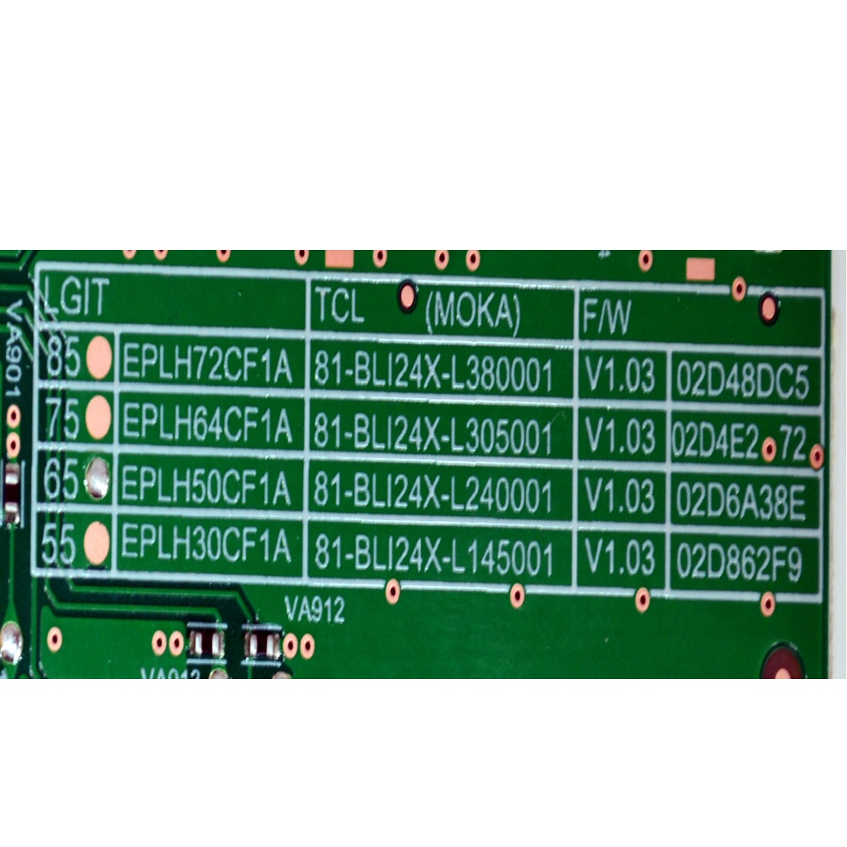 LED DRIVER ORIGINAL NUEVA PARA TV LG / NUMERO DE PARTE 81-BLI24X-L240001 / 3PCR03583C / EPLH50CF1A / 81-BLI24X-L240001 V1.03 / 02D6A38E / CTI600 / KB-6160C / MODELO 65" - Imagen 3
