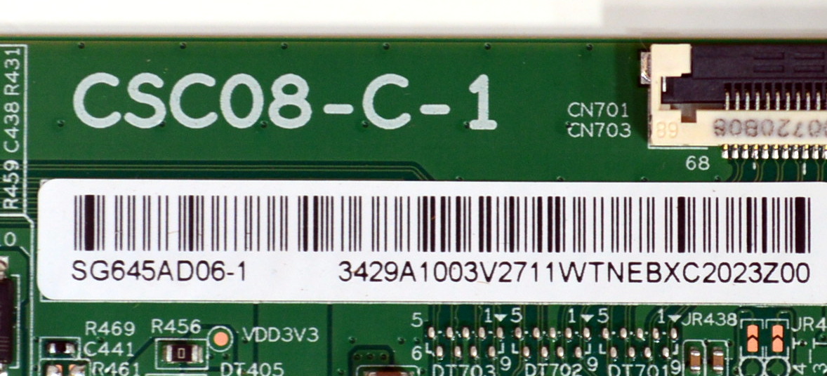 T-CON ORIGINAL NUEVA PARA TV / NUMERO DE PARTE 3429A1003 / CSC08-C-1 / SG645AD06-1 / 3429A1003V2711 / MODELO 65" - Imagen 2