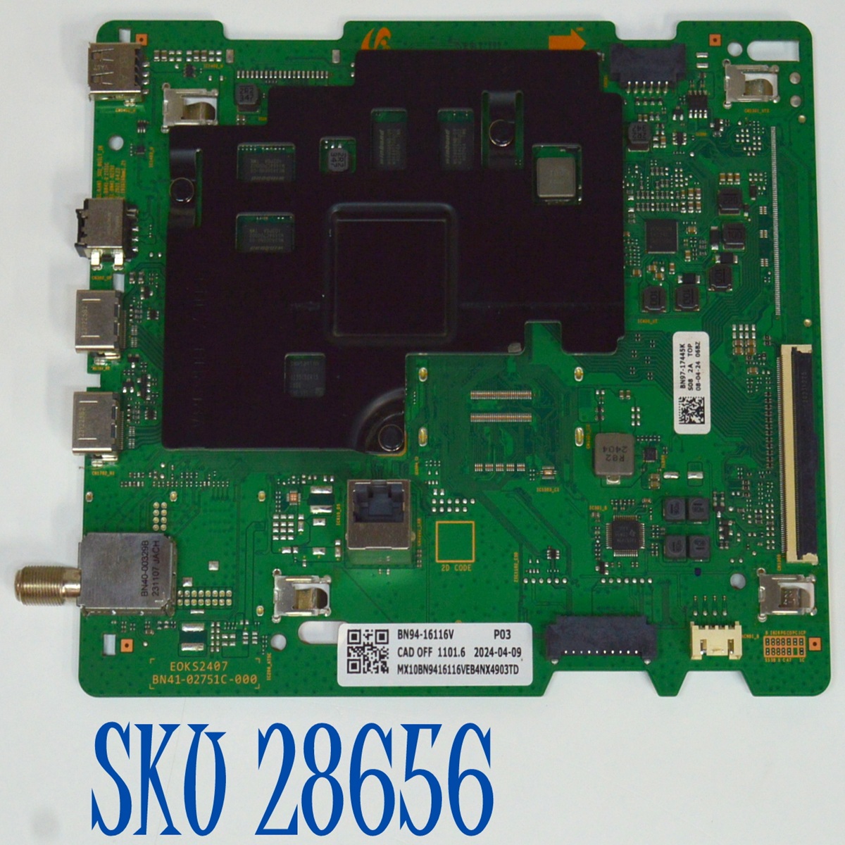 MAIN ORIGINAL PARA TV SAMSUNG 4K UHD HDR SMART TV / NUMERO DE PARTE BN94-16116V / BN41-02751C / BN41-02751 / E0KS2407 / BN41-02751C-000 / BN97-17445K / BN9416116V / PANEL CY-BC065HGHV4H / DISPLAY JR645R3HB2K / MODELO UN65TU700DFXZA / UN65TU700DFXZA UD39
