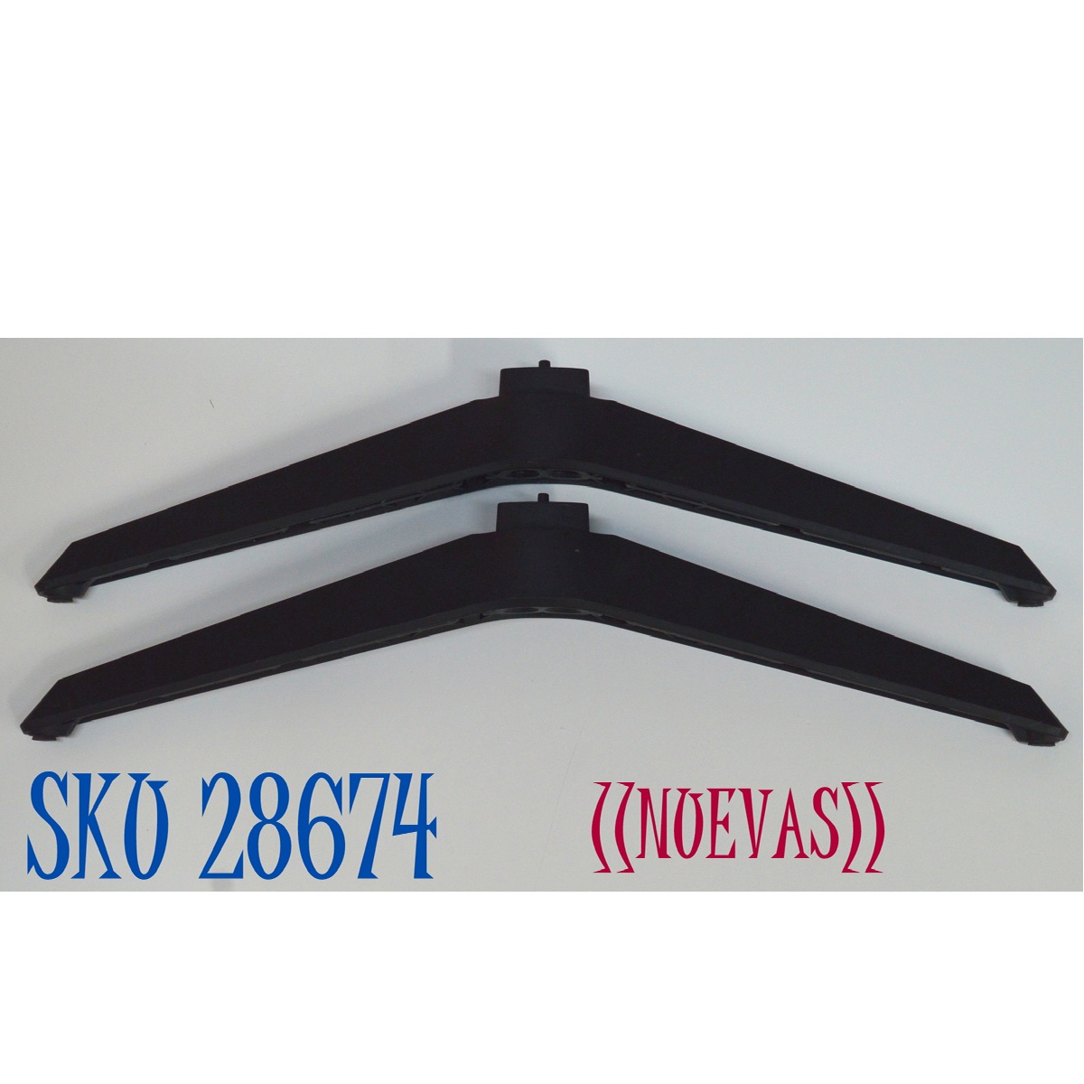 KIT DE BASES ORIGINAL NUEVAS PARA TV VIZIO 2 PIEZAS / NUMERO DE PARTE LD7580V / MODELO V4K75M-0810