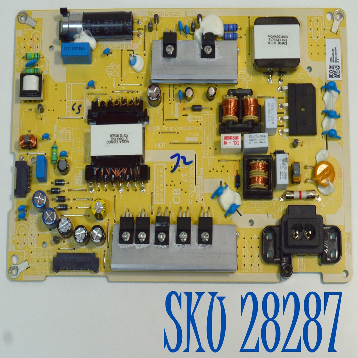 FUENTE DE PODER ORIGINAL PARA TV SAMSUNG / NUMERO DE PARTE BN44-00947P / L43E8P_ADY / BN4400947P / PANEL CY-QB043HJHV3H / MODELO QN43LS05BAFXZX / QN43LS05BAFXZX CC02