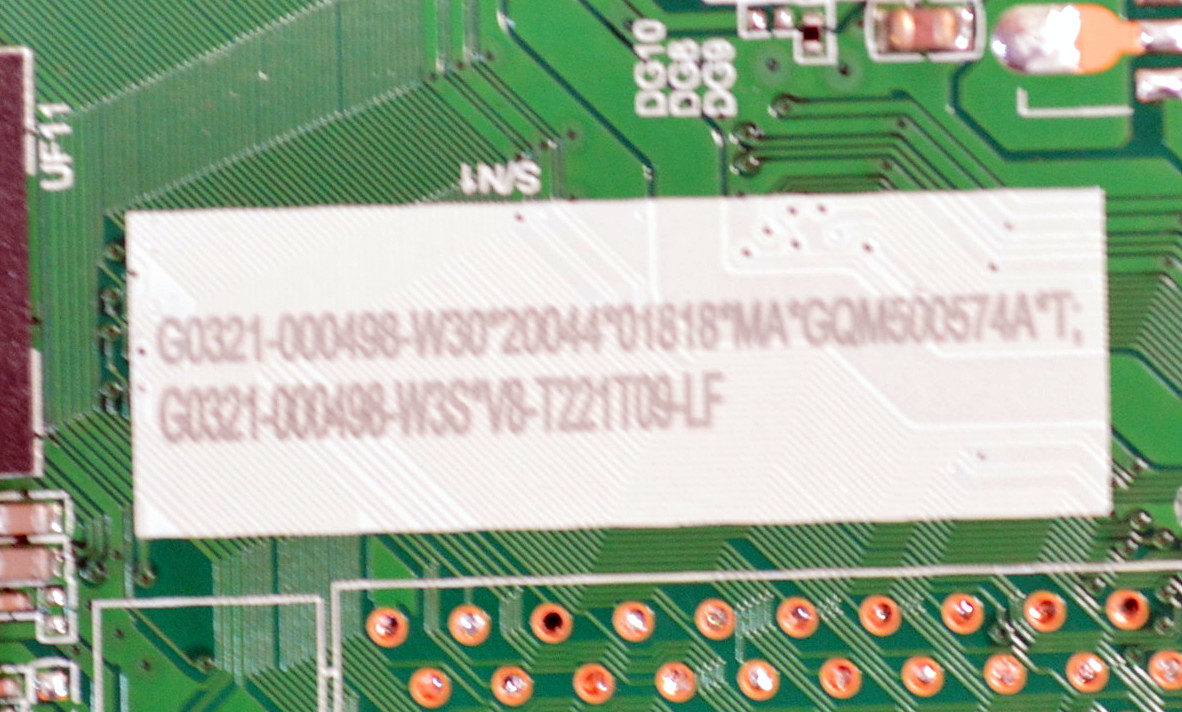 MAIN FUENTE COMBO ORIGINAL PARA TV TCL / NUMERO DE PARTE G0321-000498 / TPD.MT9221T.PB783 (T) / 40-MT21TQ-MPB2HG / MT21TD / MT9221 / G0321-000498-W30 / G0321-000498-W3S / V8-T221T09-LF / PANEL LVF500NDAL / DISPLAY PT500CT02-2 VER.1.0 / MODELO 50Q3K - Imagen 3