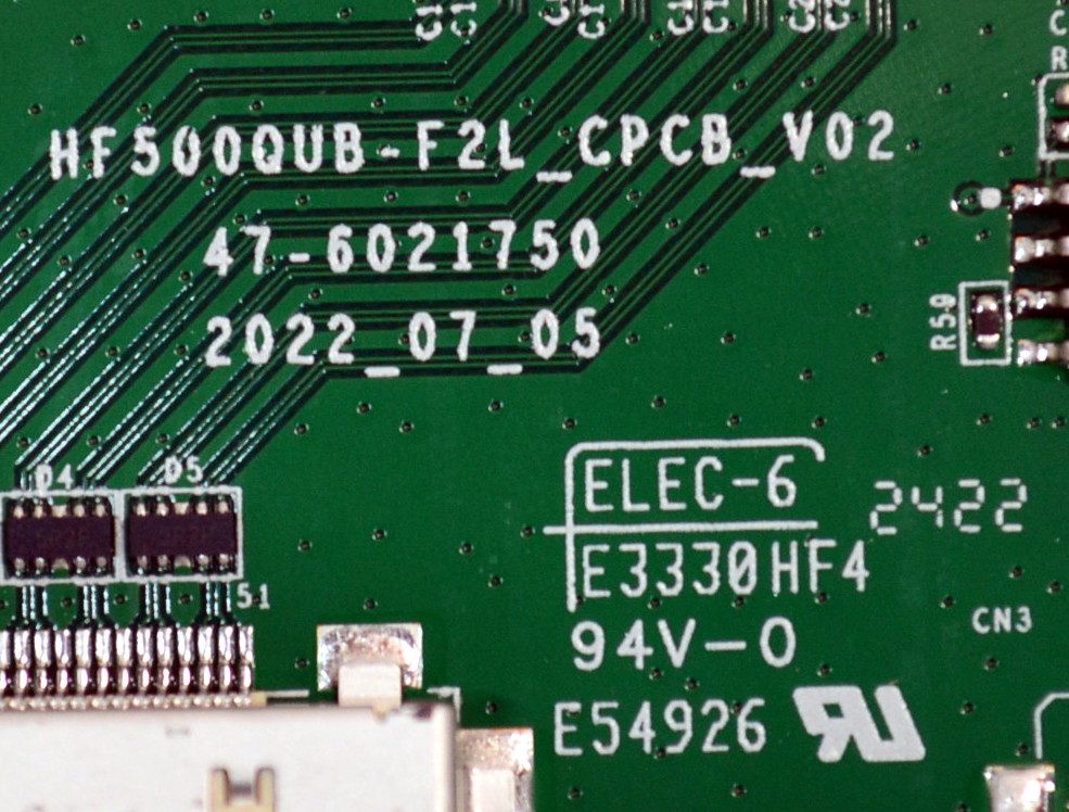 T-CON ORIGINAL PARA TV SONY / NUMERO DE PARTE 44-9772096A / 47-6021750 / HF500QUBF2L / HF500QUB-F2L_CPCB_V02 / PANEL BOEI500WQ1 / DISPLAY HF500QUB-F2L / MODELO KD-50X77L / KD50X77L - Imagen 3