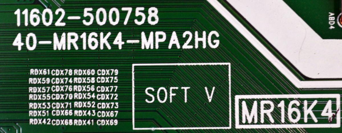 MAIN FUENTE COMBO ORIGINAL PARA TV TCL FULL HD ROKU TV/ NUMERO DE PARTE 30800-000887 / 11602-500758 / 40-MR16K4-MPA2HG / MR16K4 / 30801-000861 / V8-MR16K01-LF / PANEL LVF400NDEL / DISPLAY V400HJB-P03 / MODELO 40S310R-MX - Imagen 2