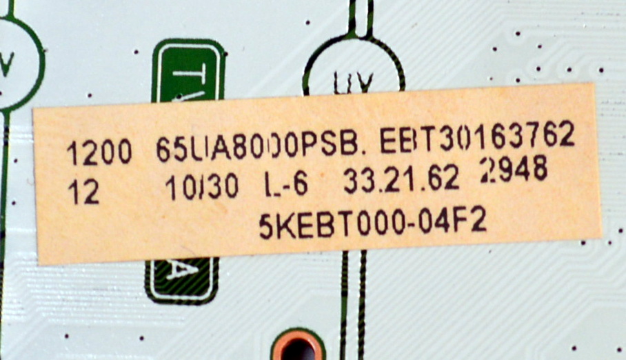 MAIN ORIGINAL PARA TV LG / NUMERO DE PARTE EBT30163762 / EAX70337404 / EAX70337404(1.1) / 30163762 / PANEL NC650DQG-VSPH3 / DISPLAY JR645R3HE07 / MODELO 65UA8000PSB / 65UA8000PSB.BWMNLKR - Imagen 3