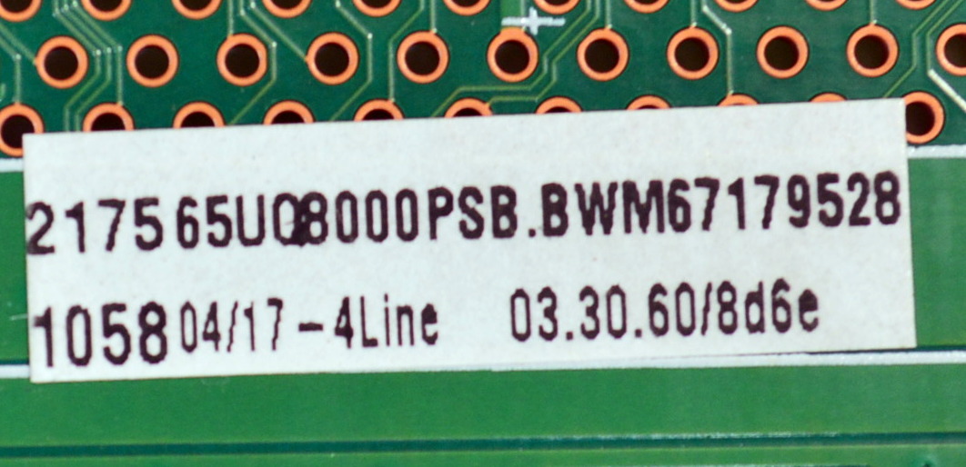 MAIN ORIGINAL PARA TV LG / NUMERO DE PARTE EBT67179528 / EAX69581205 / EAX69581205(1.0) / 67179528 / PANEL NC650TQG-VHKH3 / DISPLAY PT650GT01-4 VER.1.0 / MODELO 65UQ8000PSB / 65UQ8000PSB.BWMULKR - Imagen 4