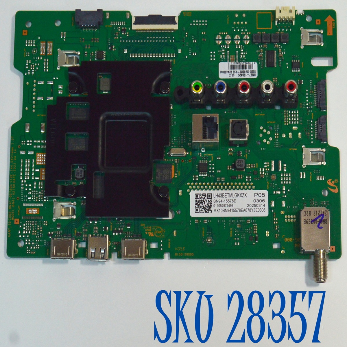 MAIN ORIGINAL PARA TV SAMSUNG FULL HD SMART TV / NUMERO DE PARTE BN94-15578E / BN41-02750G / BN41-02750 / BN97-17042C / BN9415578E / PANEL CY-JN043BGEV5H / DISPLAY HV430FHB-N1A / BN96-50361A / MODELO BE43T-M / LH43BETMLGKXZX / LH43BETMLGKXZX  BD04
