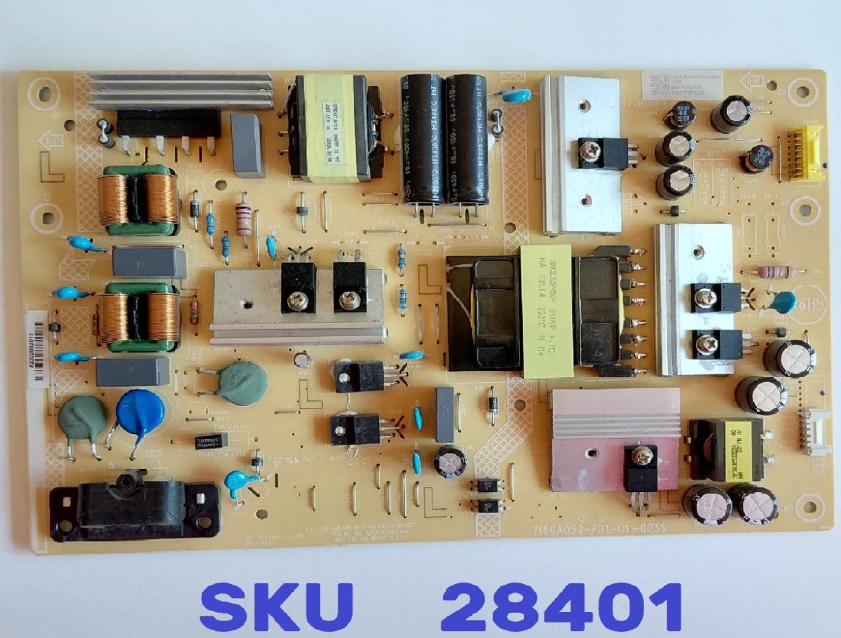FUENTE DE PODER PARA TV ONN ORIGINAL ROKU SMART TV HDR /NUMERO DE PARTE:PLTVMW121XABV / 715GA052-P01-011-003S /PANEL TPT550WR-GT051.H REV:S2F /DISPLAY PT550GT05-1 Ver.2.0 /MARCA DEL PANEL:  ROHS / MARCA ONN/ MODELO 100012586
