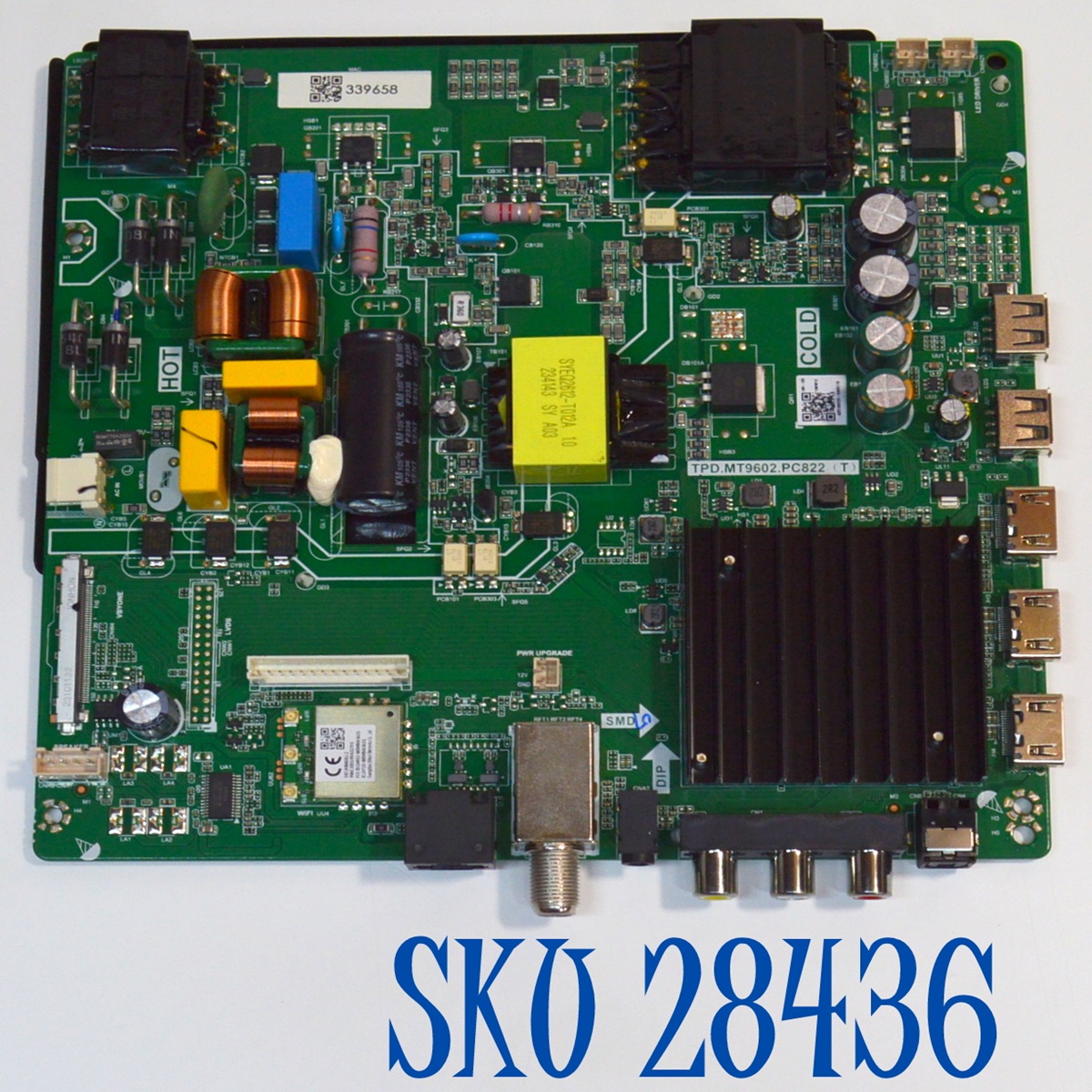 MAIN FUENTE COMBO ORIGINAL PARA TV EVL 4K UHD VIDAA / NUMERO DE PARTE TPD.MT9602.PC822 / 339658 / TPD.MT9602.PC822 (T) / C2309-088 / A23100225 / PANEL T650QVN07.5 / DISPLAY T650QVN07.5 / MODELO 65EVLS4