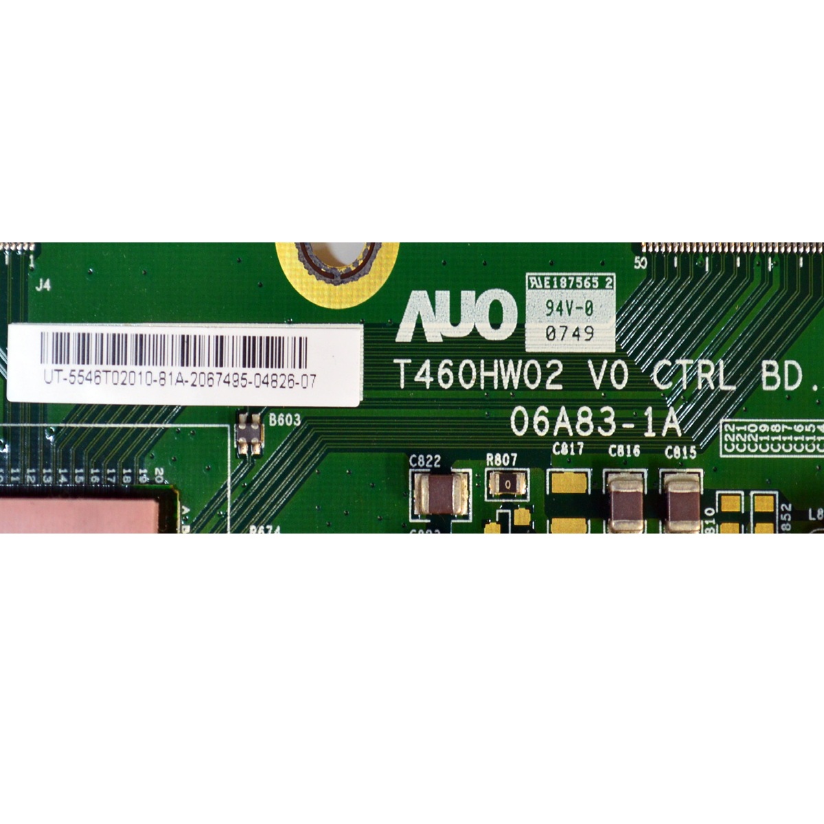 T-CON ORIGINAL PARA TV SAMSUNG / NUMERO DE PARTE 5546T02010 / T460HW02 V0 CTRL BD / 06A83-1A / 55.46T02.010 / MODELO LNT4661FX/XAA / NULL / AA09 / LNT4661FX/XAC / DP46848 P46848-00 / X46BV-FULLHD / VW46LFHDTV10A / VW46LFHDTV20A - Imagen 2