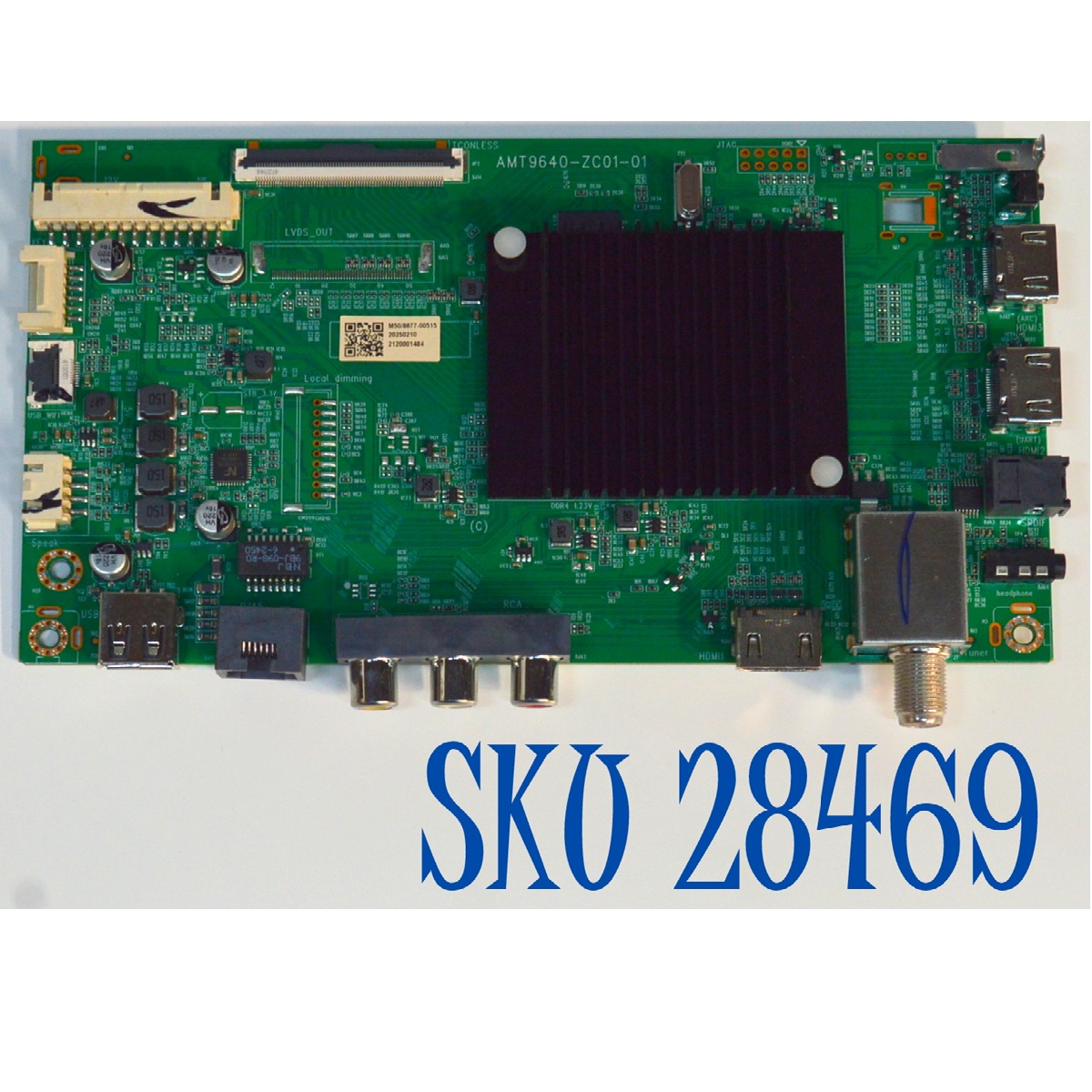 MAIN ORIGINAL PARA TV JVC QLED 4K UHD HDR ROKU TV / NUMERO DE PARTE SI55QRF / AMT9640-ZC01-01 / 515CT9640M50 / M50/8677-00515 / 2120001484 / DISPLAY HF550QUB-F20 / MODELO SI55QRF