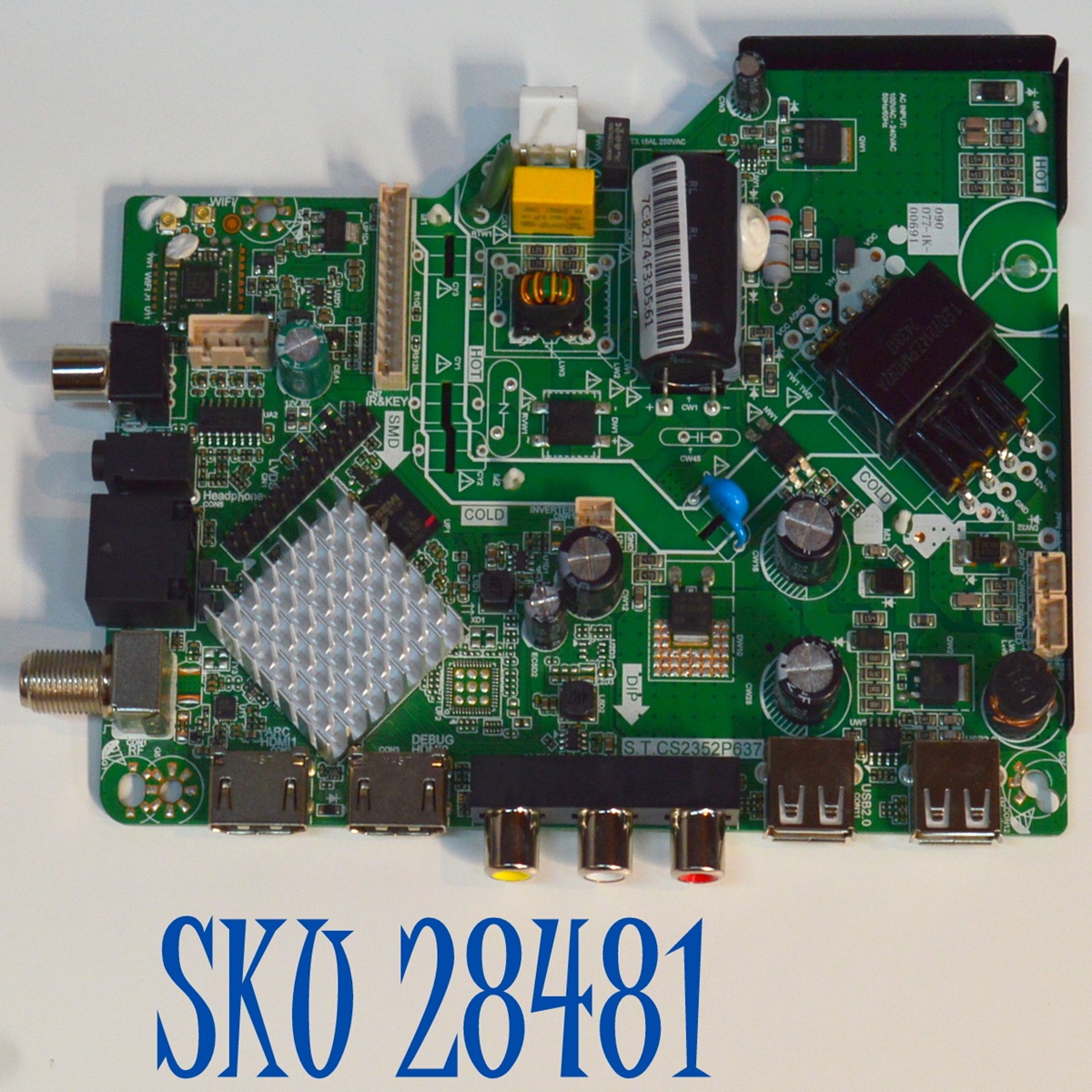 MAIN FUENTE COMBO ORIGINAL PARA TV CUORY HD ANDROID TV / NUMERO DE PARTE S.T.CS2352P637 / 090077-1K-00691 / QC-T3427 / CG20240900027 / DB-001-447 / HJ240900771A / DISPLAY PT320CT01-1 VER.1.3 / MODELO CUO-HDTV32
