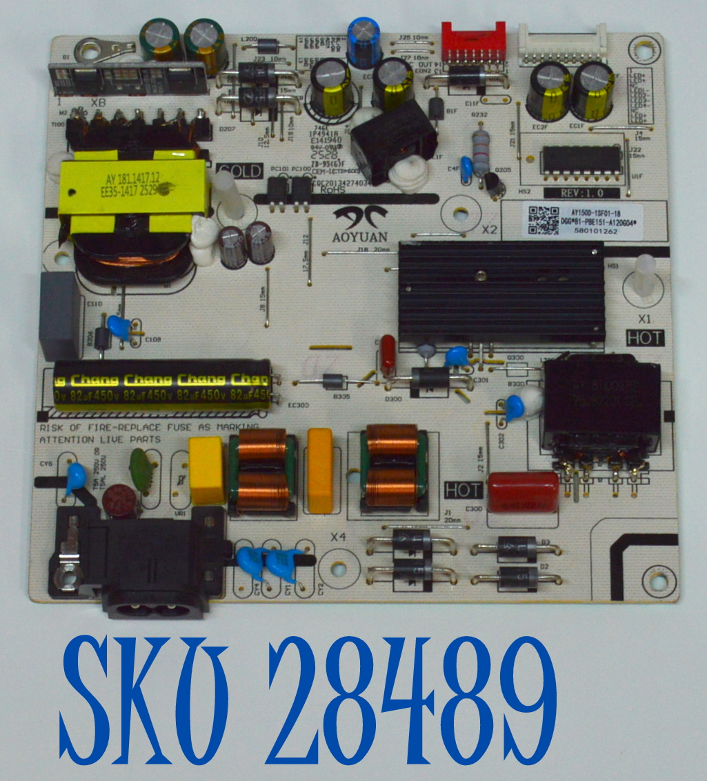 FUENTE DE PODER ORIGINAL NUEVA PARA TV PHILIPS / NUMERO DE PARTE 81-PBE151-A120G04 / AY150D-1SF01-18 / 580101262 / CQC20134274034