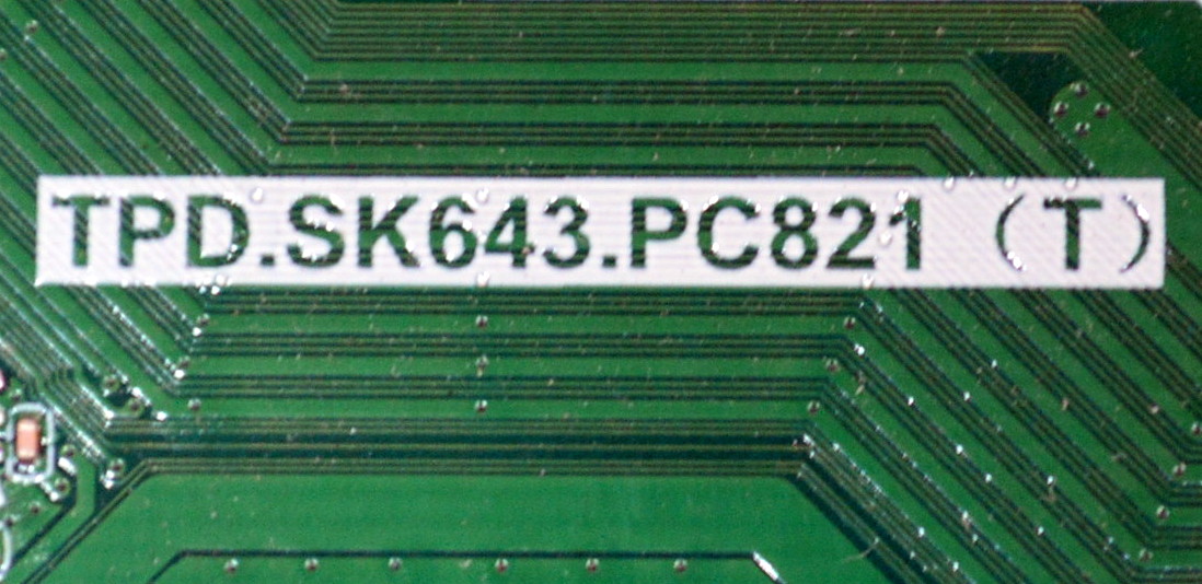 MAIN FUENTE COMBO ORIGINAL PARA TV EVL 4K UHD SMART TV / NUMERO DE PARTE TPD.SK643.PC821 / TPD.SK643.PC821 (T) / 1290310 / B25082065 / SZCH2508-037 / 1.2.100003714 / PANEL T430QVN03.7 / DISPLAY T430QVN03.7 / MODELO 43EVLS4 - Imagen 2