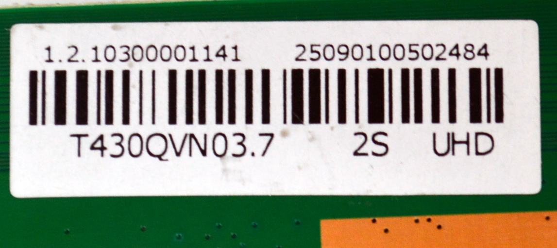 T-CON ORIGINAL PARA TV EVL / NUMERO DE PARTE T430QVN03.7 / DCBDI-A260H_01 / 1.210300001141 / 25090100502484 / PANEL T430QVN03.7 / DISPLAY T430QVN03.7 / MODELO 43EVLS4 - Imagen 3