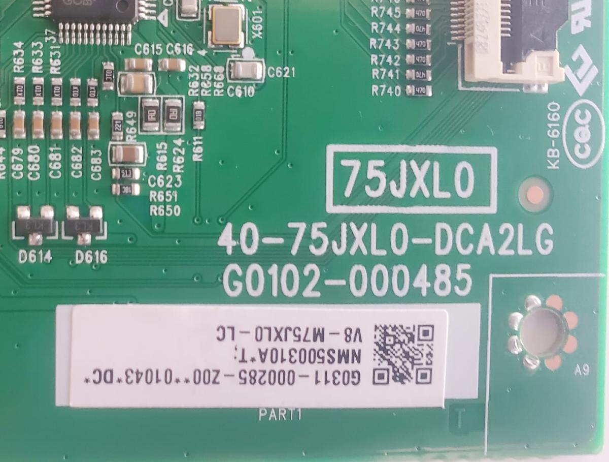 LED DRIVER PARA TV TCL / NUMERO DE PARTE G0311-000285 / 75JXLO / 40-75JXL0-DCA2LG / G0102-000485  / V8-M75JXL0-LC  DISPLAY ST6451D08-6 VER.2.3 / MARCA TCL  MODELO 65QM6K - Imagen 2