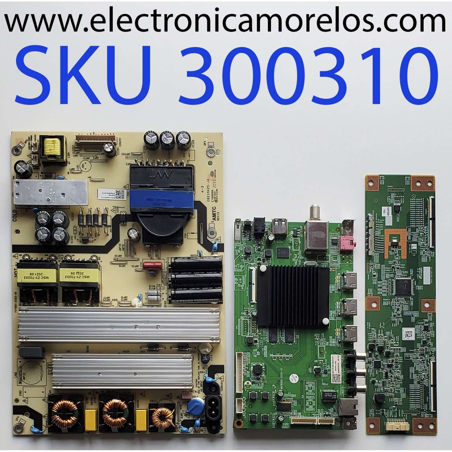 KIT DE TARJETAS PARA JVC·ROKU TV 4K·UHD·HDR / NUMERO DE PARTE MAIN MS16010-ZC01-01 / NUMERO DE PARTE T-CON RUNTK0529FVZA / 1P-1207X01-40SA / NUMERO DE PARTE FUENTE TV7001-ZC02-01 / E021M425-J3 / 1010444830 / PANEL JE695R3HB9L / MODELO LT-70MAW795
