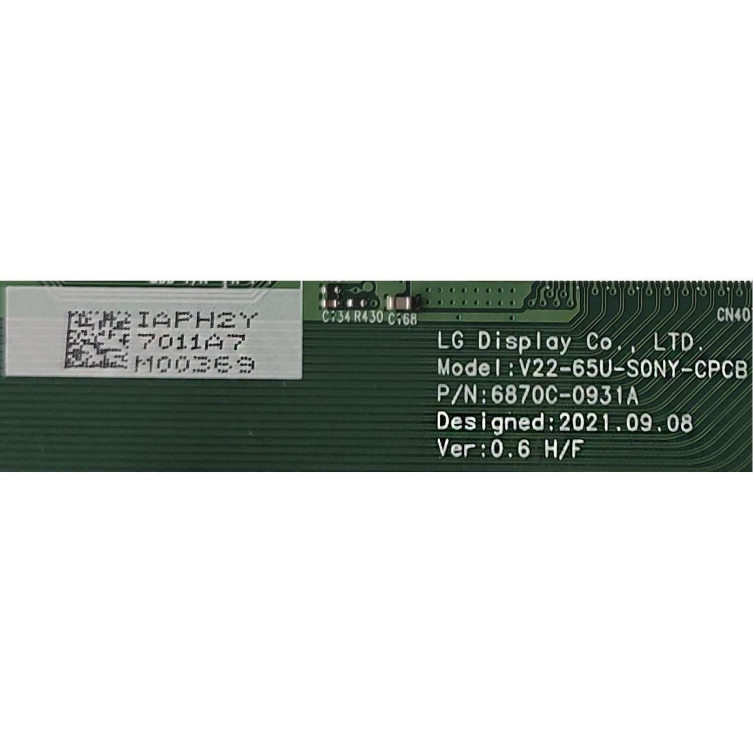 KIT DE TARJETAS PARA TV SONY / MAIN A5042803A / 101227031 / FUENTE 101350741 / 2955078505 / AP-P597AM / T-CON 6871L-7011A / 6870C-0931A / PANEL YDCM055UNG01 / MODELO XR-55A80K / XR55A80K - Imagen 3
