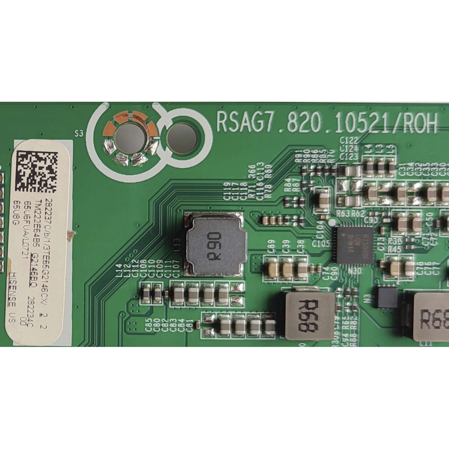 KIT DE TARJETAS PARA TV HISENSE / MAIN 282237 / RSAG7.820.10521/ROH / FUENTE 281017 / RSAG7.820.10084/ROH / T-CON 5565T55C35 / 65T55 C0K CTRL / LED DRIVER(1) 282725 / RSAG7.820.10515/ROH / LED DRIVER(2) 281776 / RSAG7.820.10516/ROH / MODELO 65U8G - Imagen 4