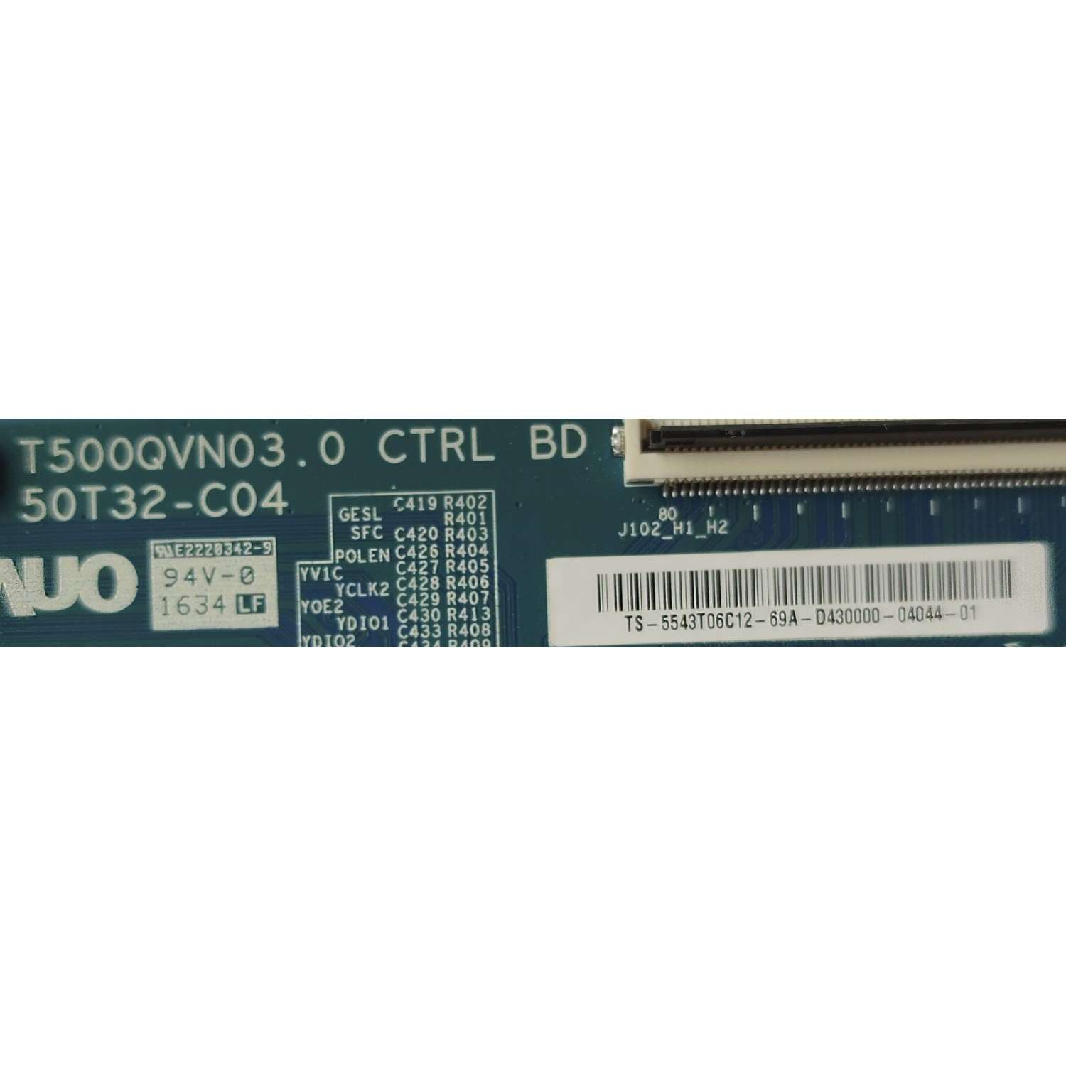 KIT DE TARJETAS PARA TV HISENSE / MAIN 207186 / RSAG7.820.6591/ROH / 192749 / FUENTE 184346 / RSAG7.820.5687/ROH / T-CON 5543T06C12 / T500QVN03.0 CTRL BD / 50T32-C04 / PANEL HD426DU-B51(010)/S0/GM/ROH / MODELO 43H7C - Imagen 2