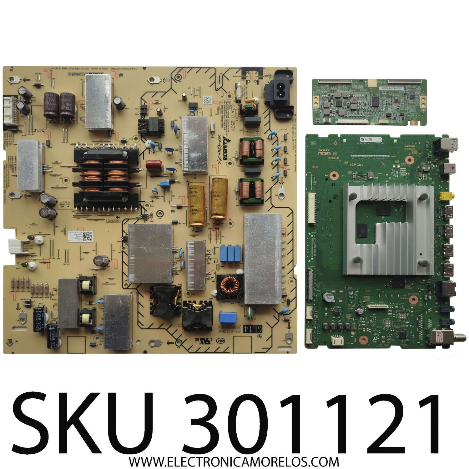 KIT DE TARJETAS PARA TV SONY / MAIN A5042723A / 100972432 / FUENTE 100980221  / AP-P412BM / 2955071104 / T-CON 44-9771907O / 47_6021573 / HV650QUBF9K / PANEL YSCM075CCO11 / MODELO KD-75X80K / KD75X80K