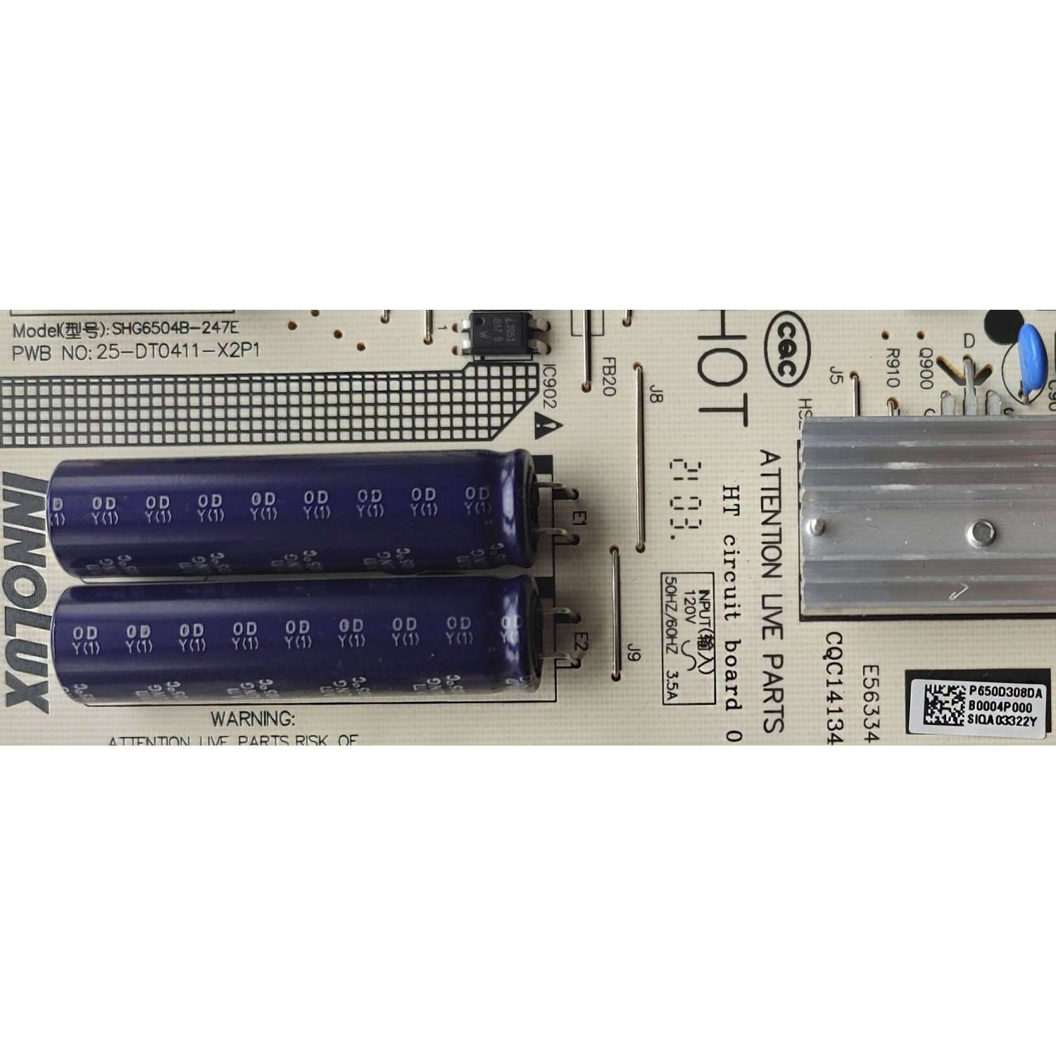 KIT DE TARJETAS PARA TV VIZIO / MAIN A0006500J / TD.MT5691T.U762 / FUENTE P650D308DA / SHG6504B-247E / B0004P000 / 25-DT0411-X2P1 / PANEL V650DJ4-D03 REV.C1 / MODELO V655-J09 - Imagen 3