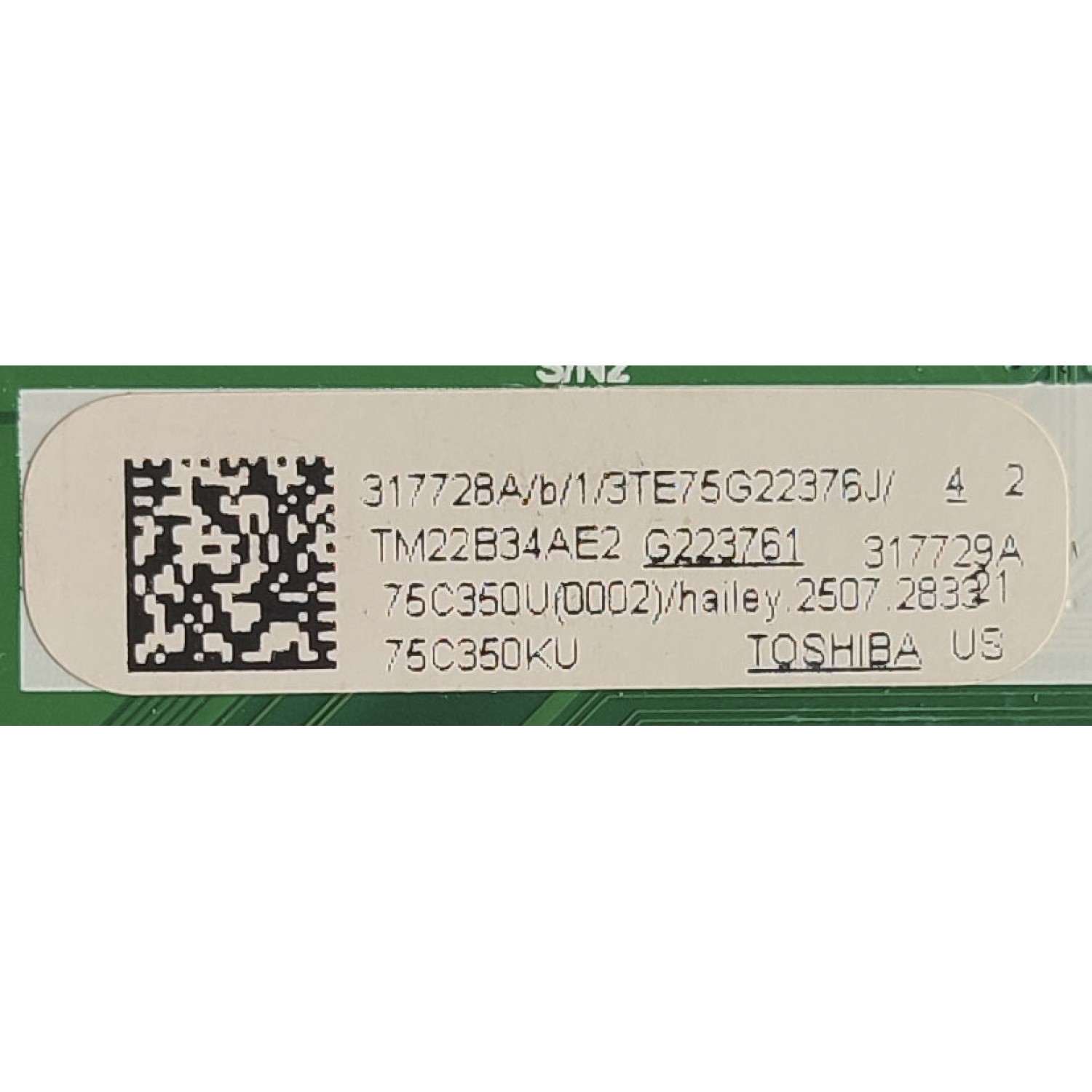 KIT DE TARJETAS PARA TV TOSHIBA / MAIN 317728 / TD.MT9020.703 / FUENTE 309070  / RSAG7.820.10689/ROH / T-CON 308271 / RSAG7.820.12014/ROH / 313063 / PANEL HD750Y1U72-TBL2K2\S2\GM\CDK3A\ROH / DISPLAY HV750QUB-F91 / MODELO 75C350KU - Imagen 4