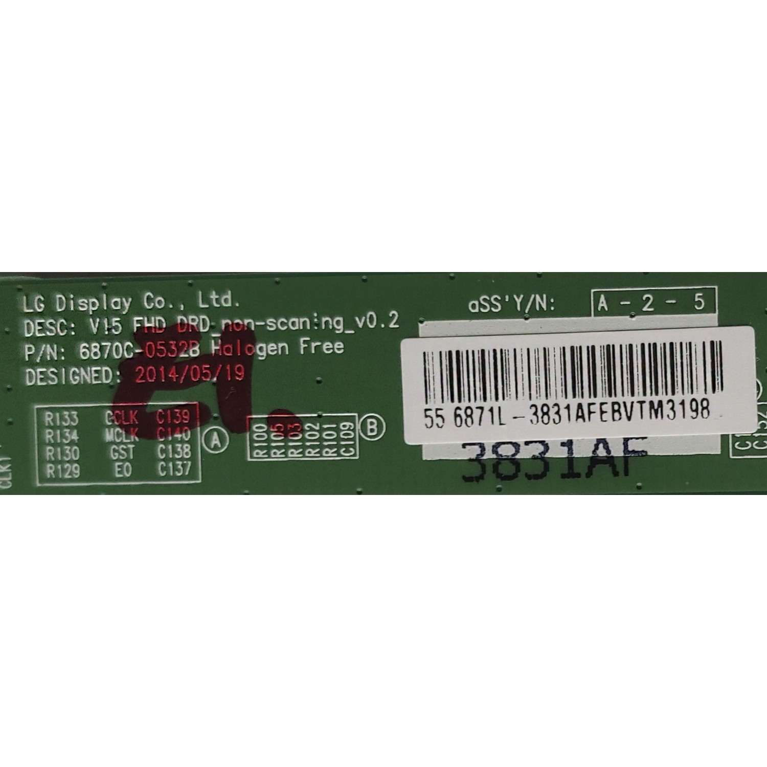 KIT DE TARJETAS PARA TV SONY BRAVIA / MAIN XGCB02K004 715G7862-M0A-000-004K / XGCB02K0040 / FUENTE PLTVG2401XAL8 / 715G7793-P01-001-0H2S / T-CON 6871L-3831A / 6870C-0532B / PANEL TPT550J1-DUYSHA.G REV:S1R / DISPLAY LC550DUY (SH)(A1) / MODELO KDL-55W650D - Imagen 3