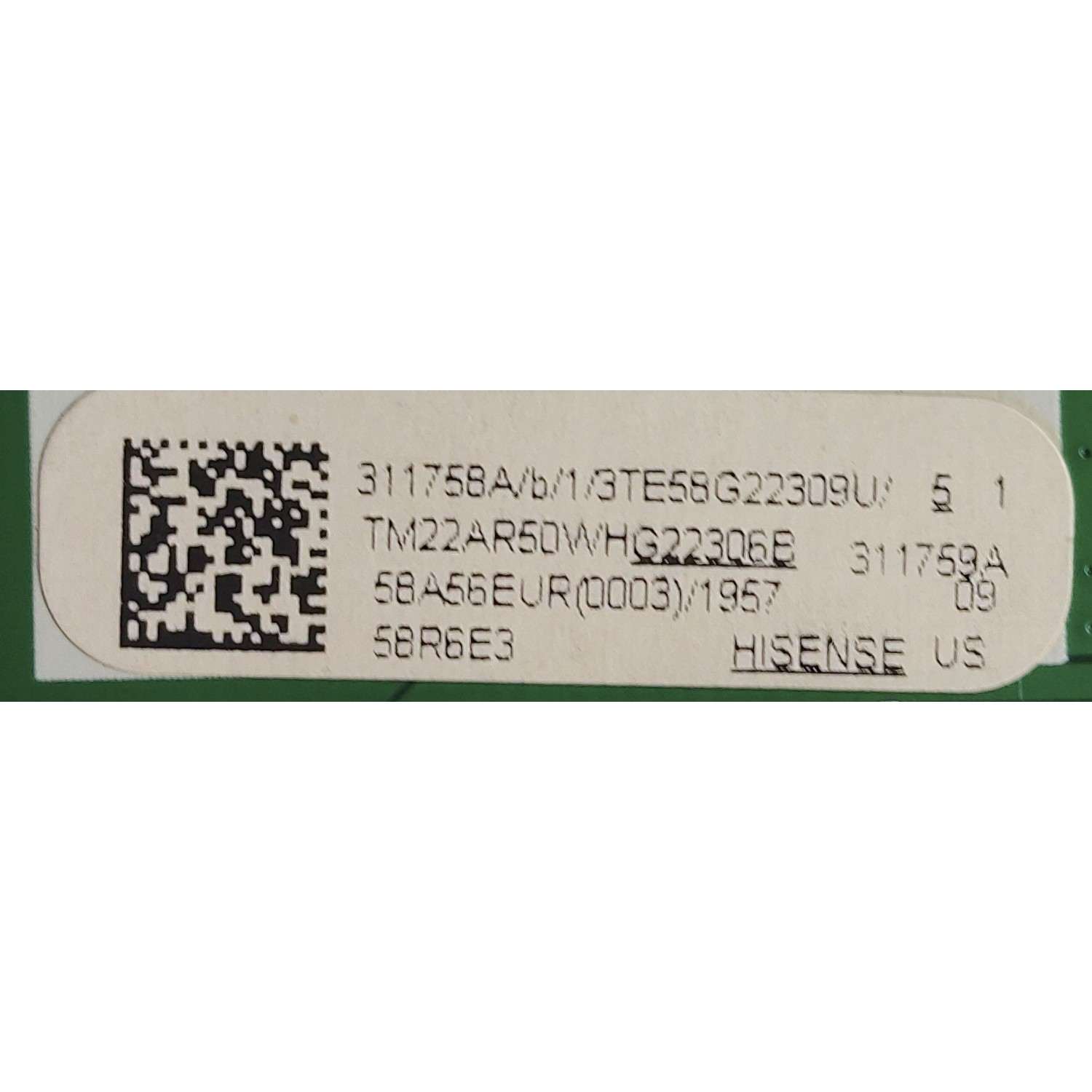 KIT DE TARJETAS PARA TV HISENSE·ROKU TV 4K·UHD·HDR / NUMERO DE PARTE MAIN 311758 / RSAG7.820.12213/ROH / 311759A / T-CON CV580U1-T01-CB-1 / E3CCBB580001 / PANEL HD580X1U93-L1/S0/GM/ROH / DISPLAY CV580U1-T01 REV:02 / MODELO 58R6E3 - Imagen 2