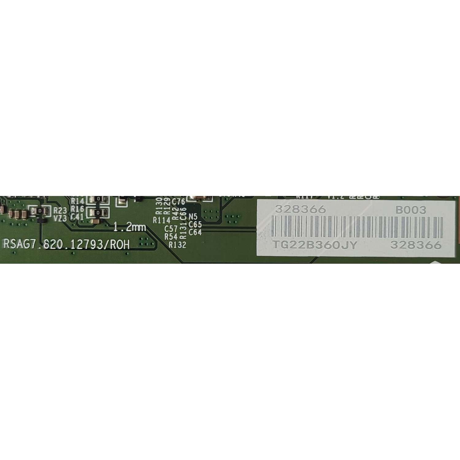 KIT DE TARJETAS PARA TV HISENSE / MAIN 328145 / RSAG7.820.12213/ROH / 328146A / T-CON 328366 / RSAG7.820.12793/ROH / PANEL HD580X1U93-TAL5/S0/GM/ROH / DISPLAY CV580U1-T01 REV:02 / MODELO 58R6E3 - Imagen 3