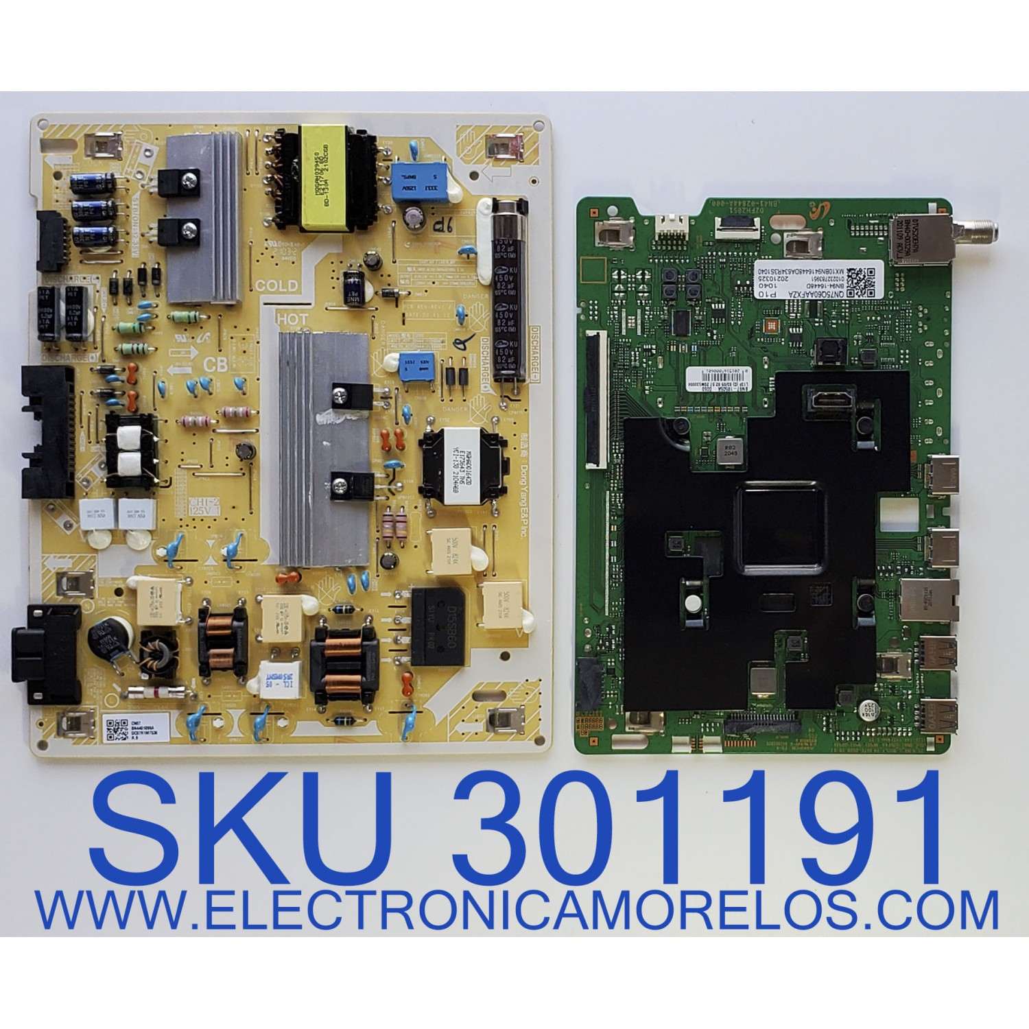 KIT DE TARJETAS PARA TV SAMSUNG / MAIN BN94-16448D / BN41-02844A-000 / FUENTE BN44-01099A / L43E7_ADY / BN4401099A / PANEL CY-QA043HGAV1H / MODELO QN43Q60AAFXZA AA01