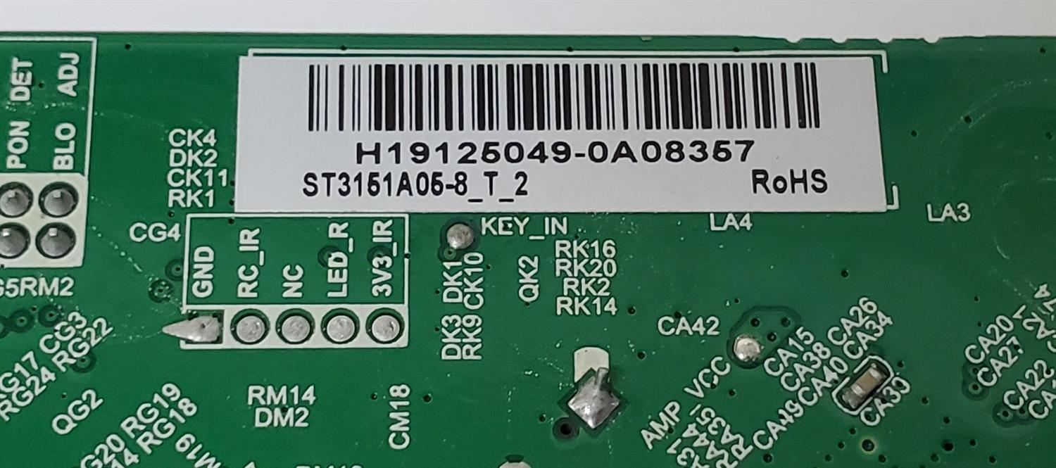 KIT DE TARJETAS PARA TOSHIBA·FIRE TV FHD / NUMERO DE PARTE MAIN CN2T1D200032ID / TD.T950.67 / H19125049-0A08357 / FUENTE 1T92000003I / PW.50W2.651 / PANEL U320DH05 / U320DH05-TR105 REV:CD1.AA / DISPLAY ST3151A05-8 VER.2.A / MODELO 32LF221U19 - Imagen 6
