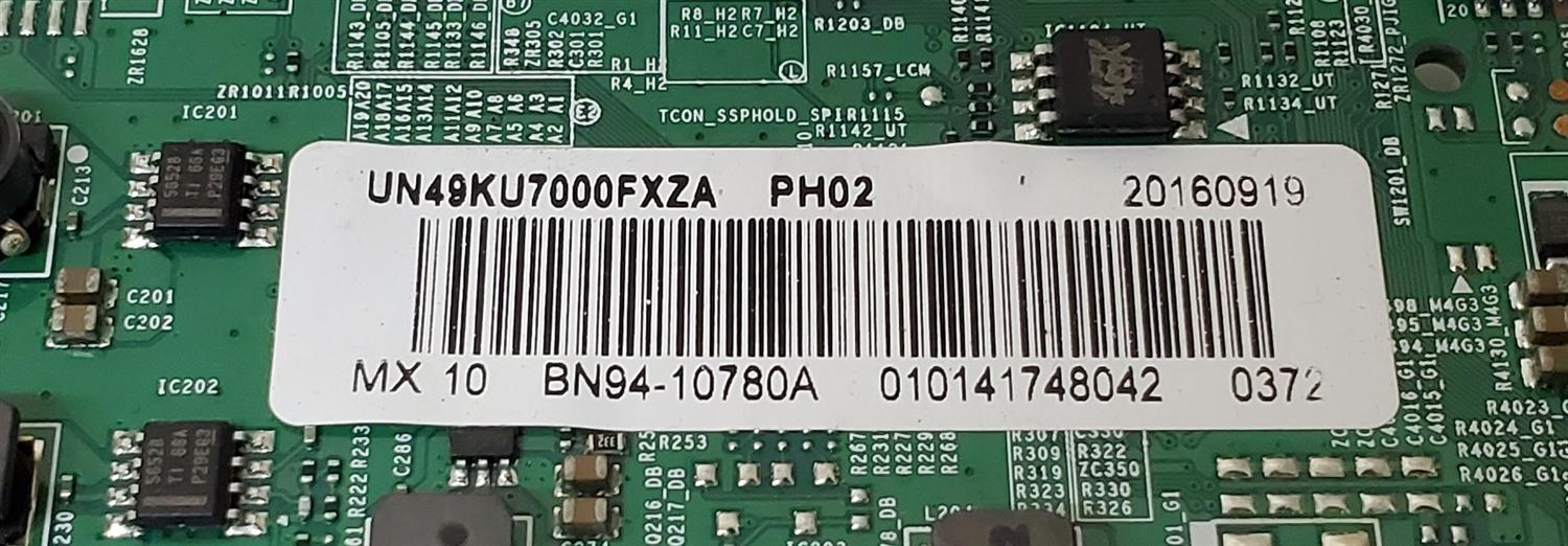KIT DE TARJETAS PARA TV SAMSUNG 4K·UHD·HDR / MAIN BN94-10780A / BN41-02528A / BN97-10970A / BN9410780A / FUENTE BN44-00876A / L55E6_KHS / BN4400876A / PANEL CY-KK049HGLV3H / MODELO UN49KU7000FXZA / UN49KU7000FXZA FA01 - Imagen 7