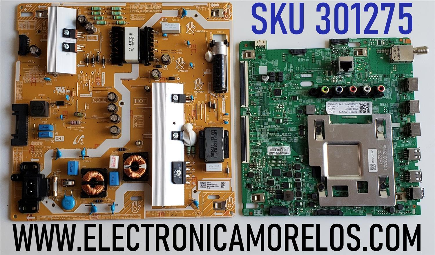 KIT DE TARJETAS PARA TV SAMSUNG 4K·UHD·HDR SMART TV / MAIN BN94-14872F / BN41-02703B / BN97-15630G / BN9414872F / FUENTE BN4400932Q / L55E7_RHS / BN44-00932Q / PANEL CY-NN058HGPV1H / MODELO UN58RU710DFXZA YA08 / UN58RU7100FXZA YA08