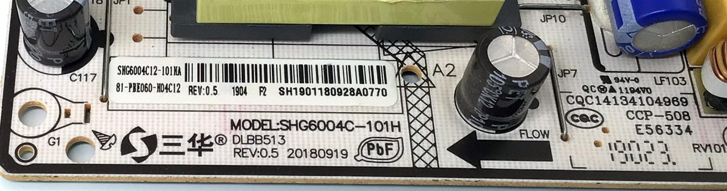 KIT DE TARJETAS PARA TV PIONNER 4K·UHD / MAIN SVS568TA05-MA200CK / T.MS6586.U782 / 1MS586C2ISA / V8-MS86MNA-LF1V1 / T-CON 342911008D0411 / ST5461D07-7-C-3 / FUENTE 81-PBE060-H04C12 / SHG6004C-101H / DLBB513 / SHG6004C12-101HA / MODELO PLE-55S09UHD - Imagen 5
