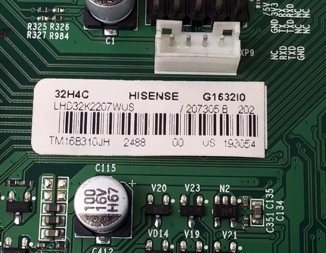 KIT DE TARJETAS PARA TV HISENSE HD ((ROKU TV)) / MAIN 207305 / RSAG7.820.6670/ROH / 193054 / LHD32K2207WUS / 4DE30856B / T-CON 193220 / RSAG7.820.6773/ROH / 4DE31035C / E193079 / PANEL HD315DH-B12(010)\S6\GM\ROH / MODELO 32H4C - Imagen 3