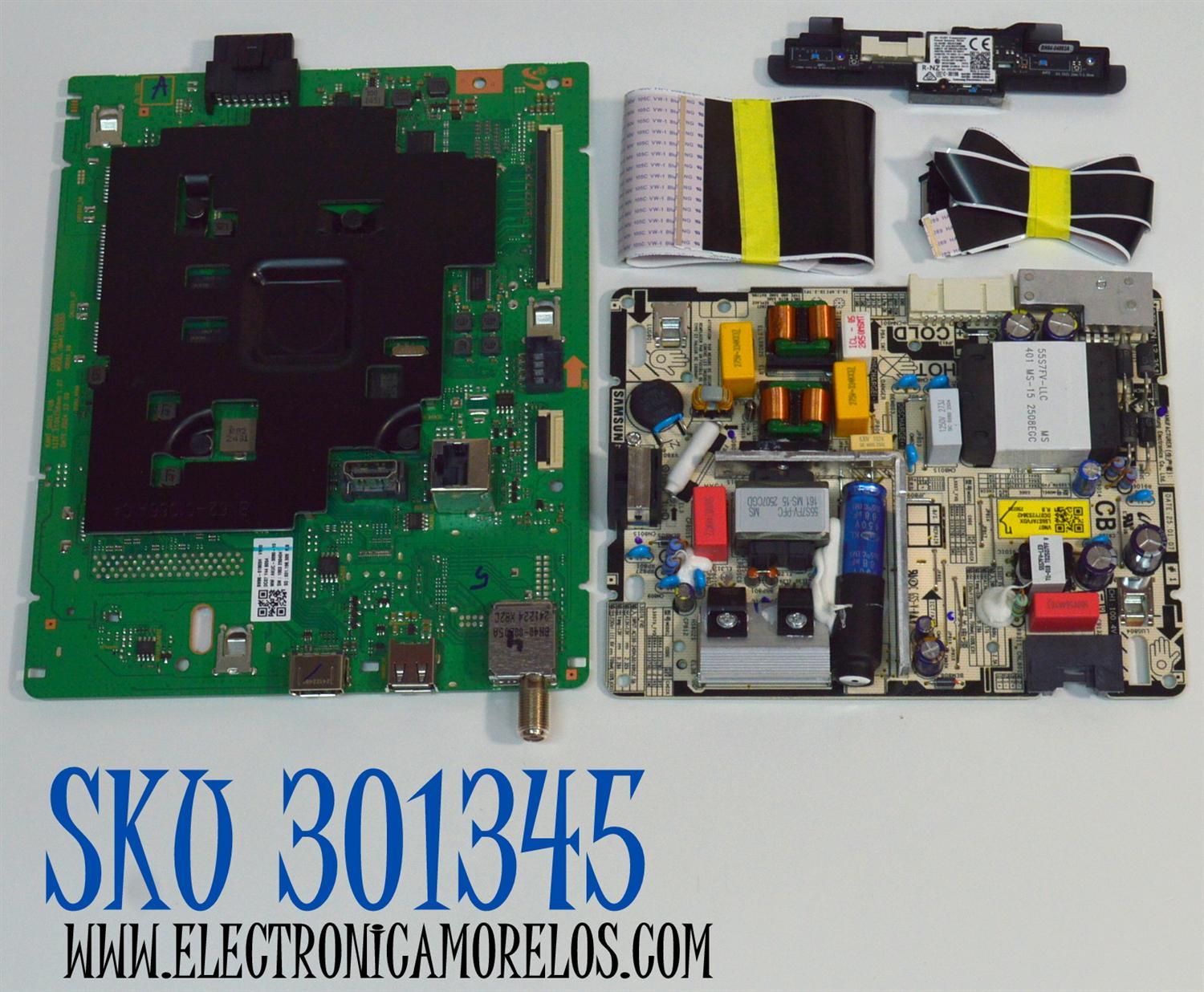 KIT DE TARJETAS ORIGINAL PARA TV SAMSUNG / NUMERO DE PARTE MAIN BN96-61905H / BN41-03350A / FUENTE L55S7AFVDX / L55S7_FVD / PANEL CY-BF055HGAV5H / DISPLAY T550VN07.X / BN96-60124A / MODELO UN55U7900FFXZA / UN55U7900FFXZA AC10