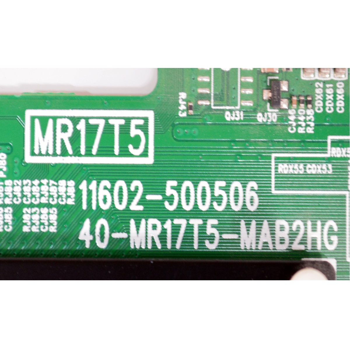 KIT DE TARJETAS ORIGINAL PARA TV TCL /  MAIN NUMERO DE PARTE 30800-000498 / 11602-500506 / 40-MR17T5-MAB2HG / 30801-000465 / FUENTE 30805-000374 / 11601-500120 / 40-L12FW1-PWB1KG / PANEL LVU550NDEL / DISPLAY ST5461D12-4 VER.2.2 / MODELO 55S41R - Imagen 3