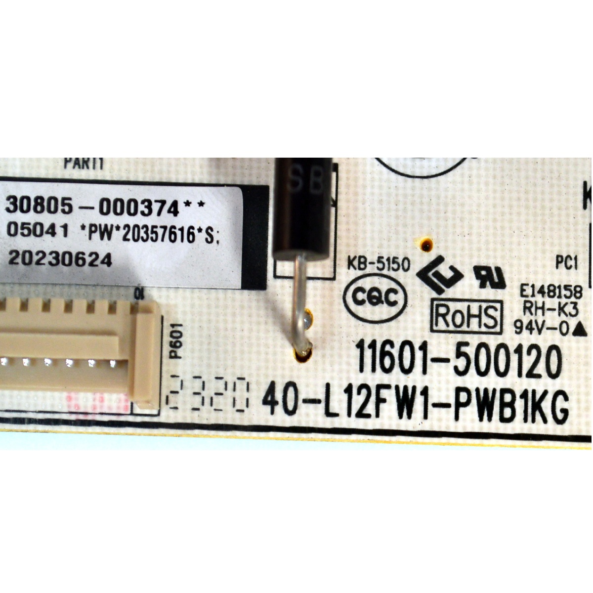 KIT DE TARJETAS ORIGINAL PARA TV TCL /  MAIN NUMERO DE PARTE 30800-000498 / 11602-500506 / 40-MR17T5-MAB2HG / 30801-000465 / FUENTE 30805-000374 / 11601-500120 / 40-L12FW1-PWB1KG / PANEL LVU550NDEL / DISPLAY ST5461D12-4 VER.2.2 / MODELO 55S41R - Imagen 5