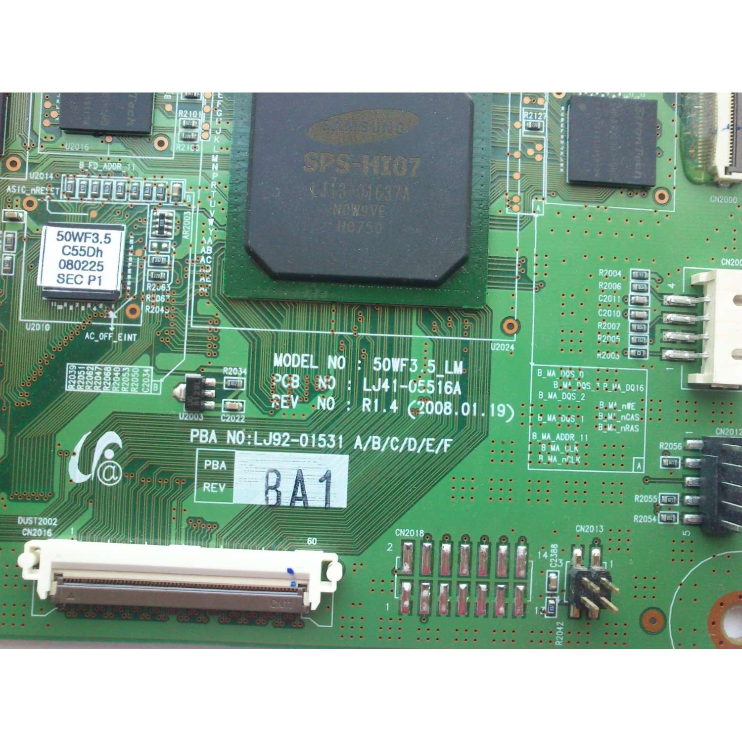 MAIN LOGICA 531B / SAMSUNGLJ92-01531B MODELO PN50A510P3FXZA - Imagen 3