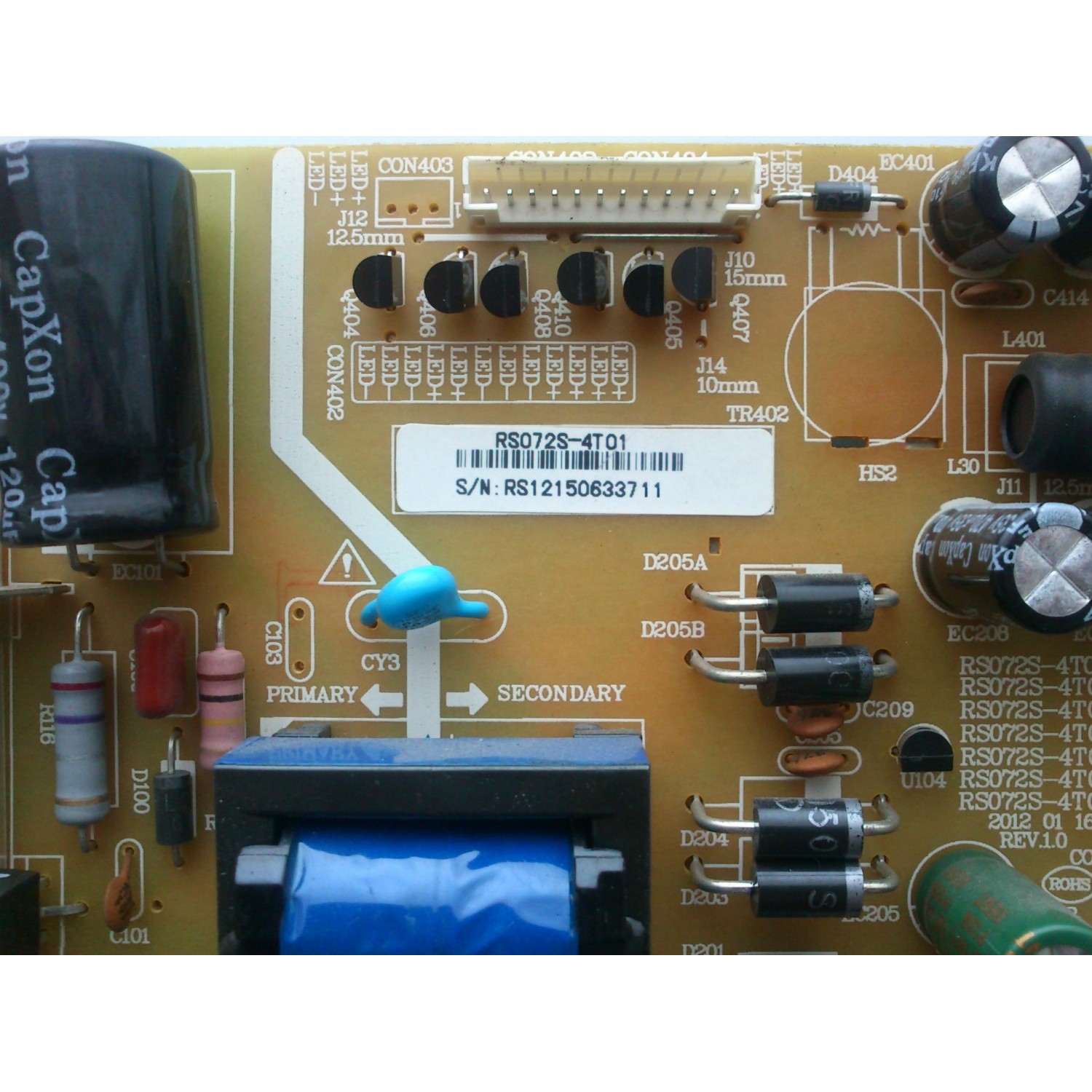 FUENTE DE PODER RE46HQ0550 / RCA RS072S-4T01 - Imagen 3