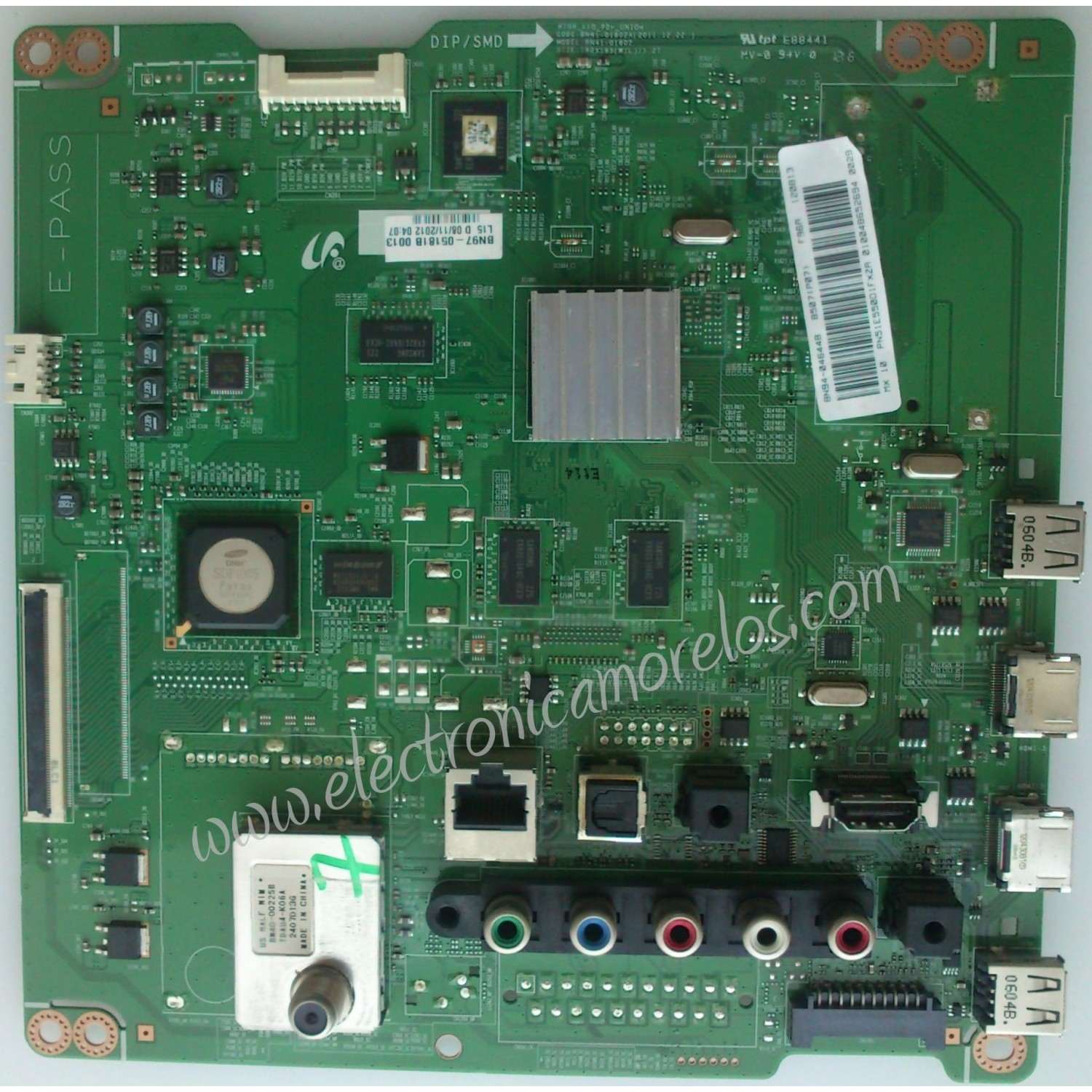 MAIN PARA TV  SAMSUNG NUMERO DE PARTE BN94-04644B / BN41-01802A / BN97-05181B / PANEL S51FH-YD01 / S51FH-YB01 / MODELOS PN51E550D1FXZA TS02 / PN51E550D1FXZA TD03 / PN51E490B4FXZA TD02 / PN51E550D1FXZA SS01