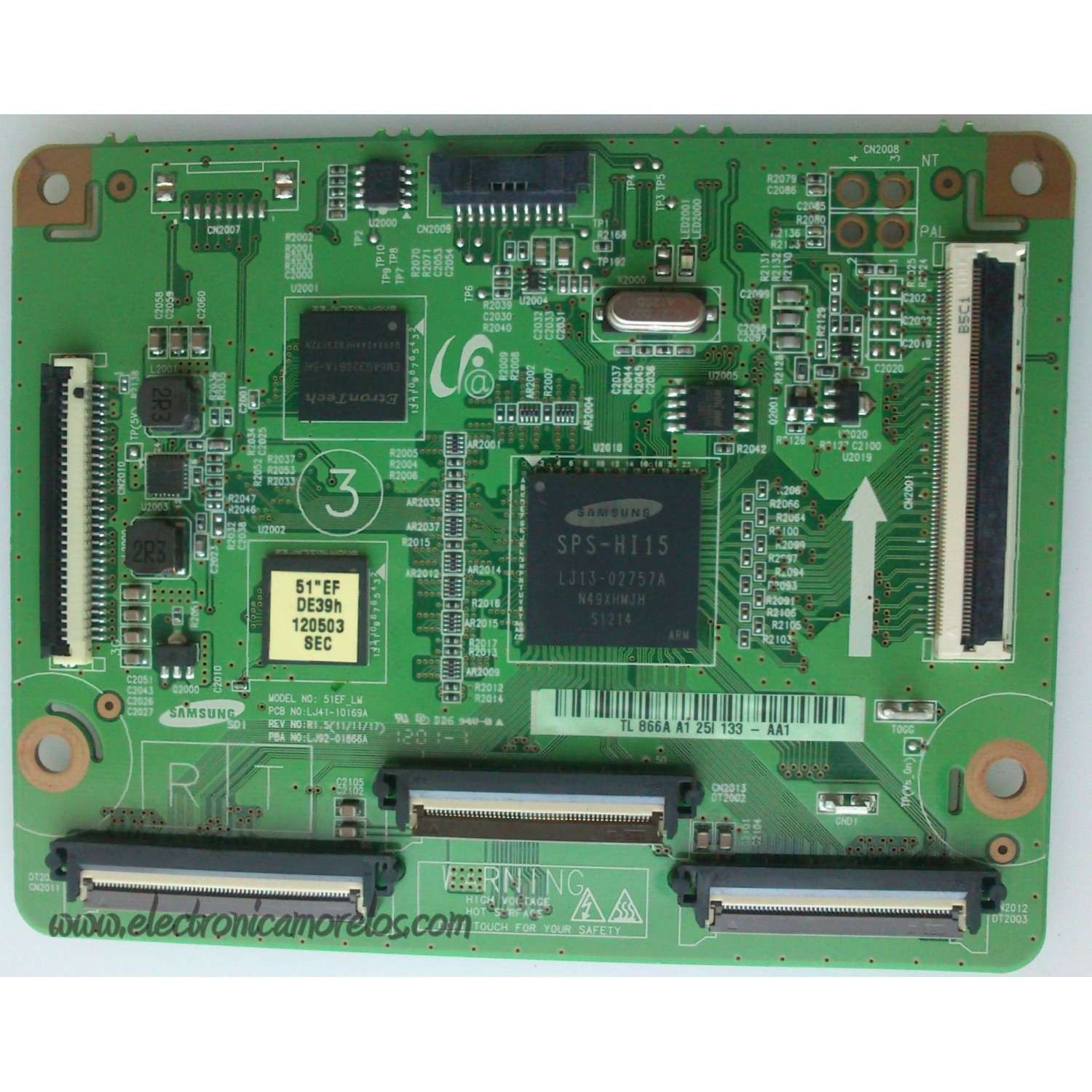 MAIN 866A / SAMSUNG BN96-22104A / LJ41-10169A / LJ92-01866A / PANEL S51FH-YD01 / S51FH-YB01 /  MODELOS PN51E550D1FXZA TS02 / PN51E550D1FXZA / PN51E6500EFXZA
