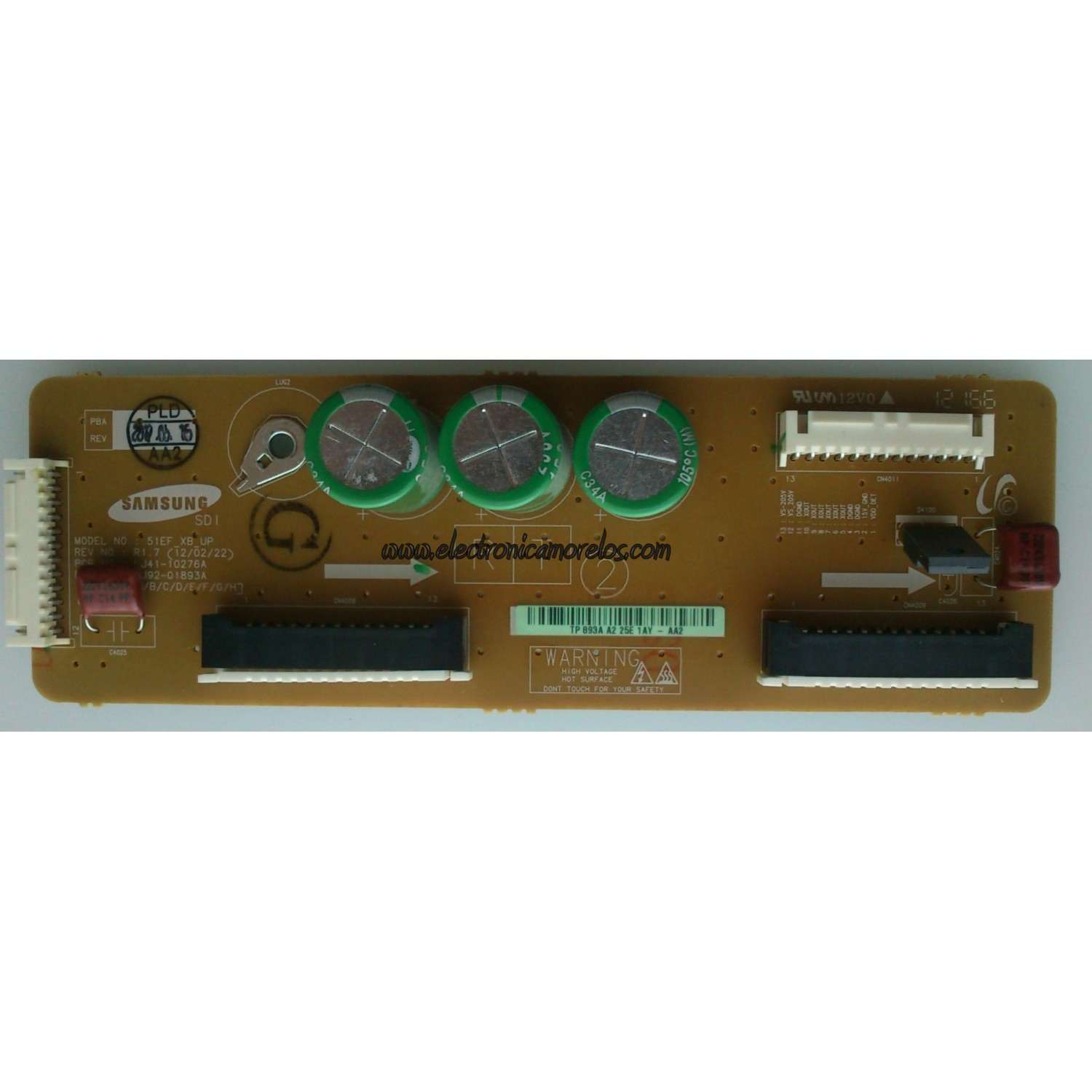 X- BUFFER 893A / SAMSUNG BN96-22108A  / LJ41-10276A / LJ92-01893A  / MODELO PN51E550D1FXZA TS02