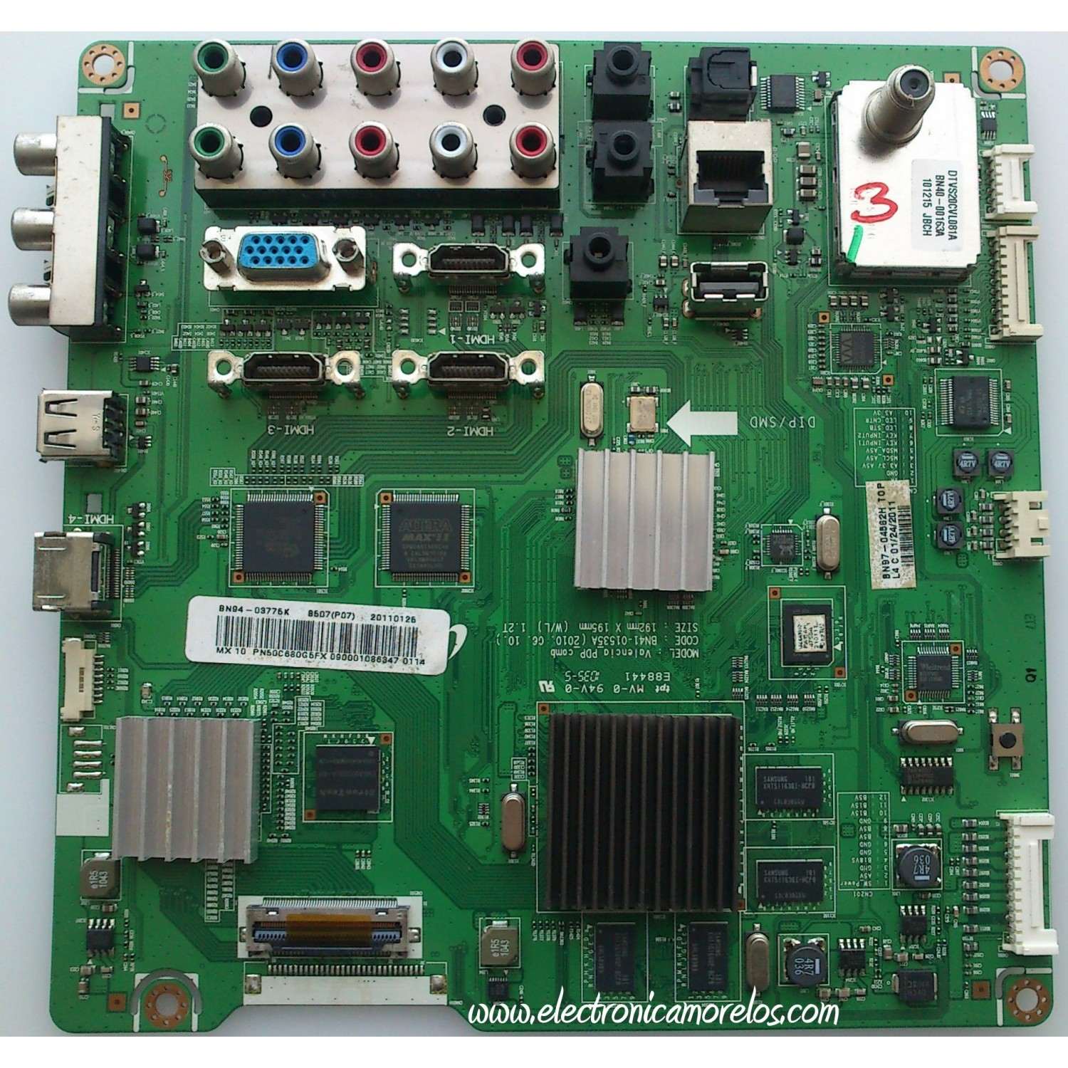 MAIN / SAMSUNG BN94-03775K / BN41-01535A / BN97-04562H / PANEL S50FH-YD05 / S50FH-YB06 / MODELOS PN50C680G5FXZA N001 / PN50C680G5FXZA N002