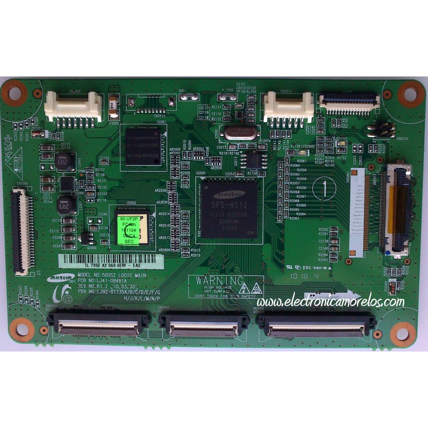 MAIN LOGICA 735E / LJ92-01735 / SAMSUNG LJ92-01735E	 MODELO PN50C680G5FXZA