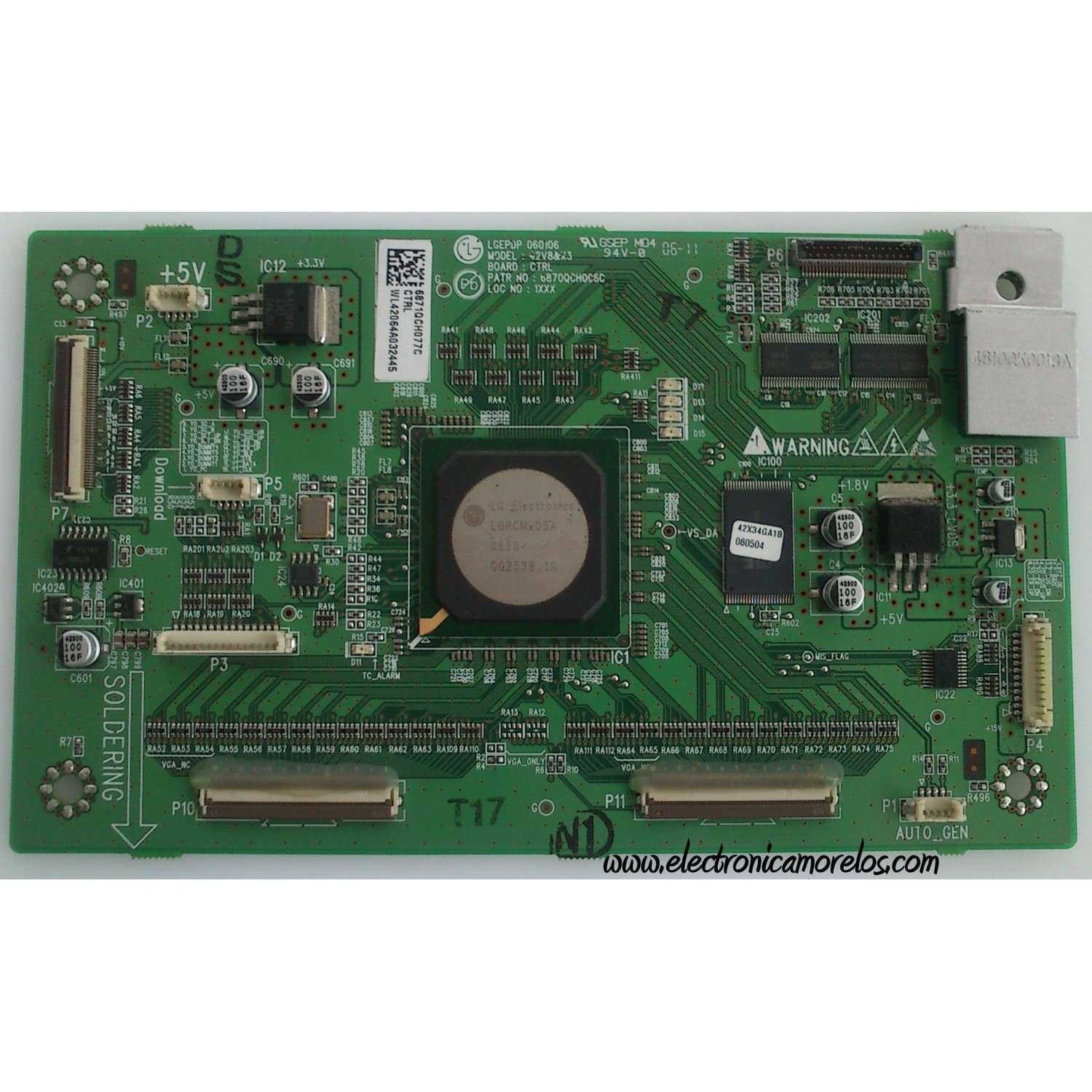 T-CON / LG / VIZIO 6871QCH077C / 6870QCH0C6C / 6870QCH006C / PANEL / PDP42X / PDP42X32002 / PDP42X30401 / PDP42X32000 / MODELOS 42PF9431D/37 / PDT423BKA / FWD-42PX2 / 42HP66 / PDP42V18HA / Z42PX3D-UE /  P42HDTV10A / 42PC1DA-UB / 42PX3D-UE / 42PC3D-UD 