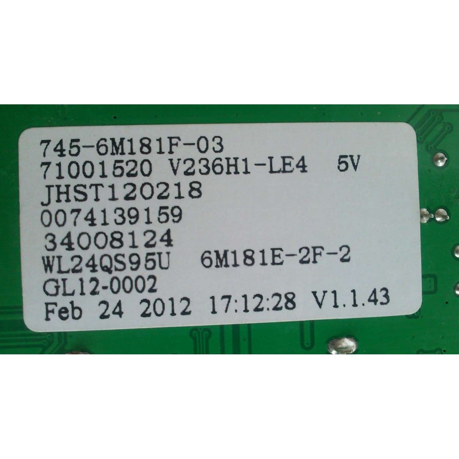MAIN / KONKA 745-6M181F-03 / 090-6m181f-01 / MODELO WL24QS95 - Imagen 3